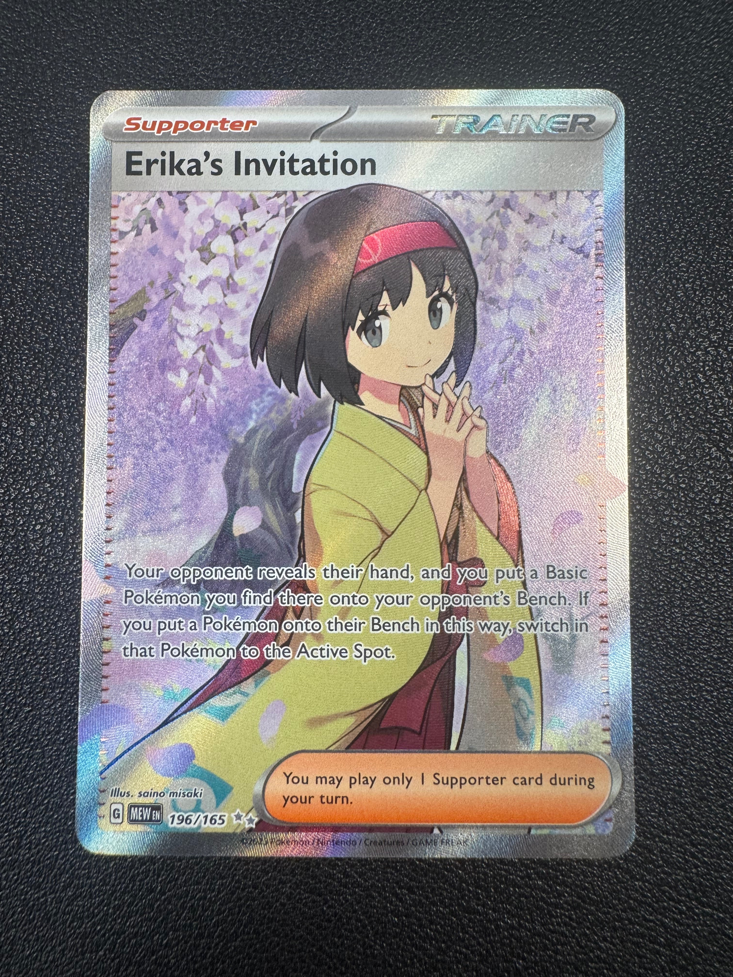 Erika's Invitation (Ultra Rare) 196/165 Scarlet & Violet 151 Pokémon TCG