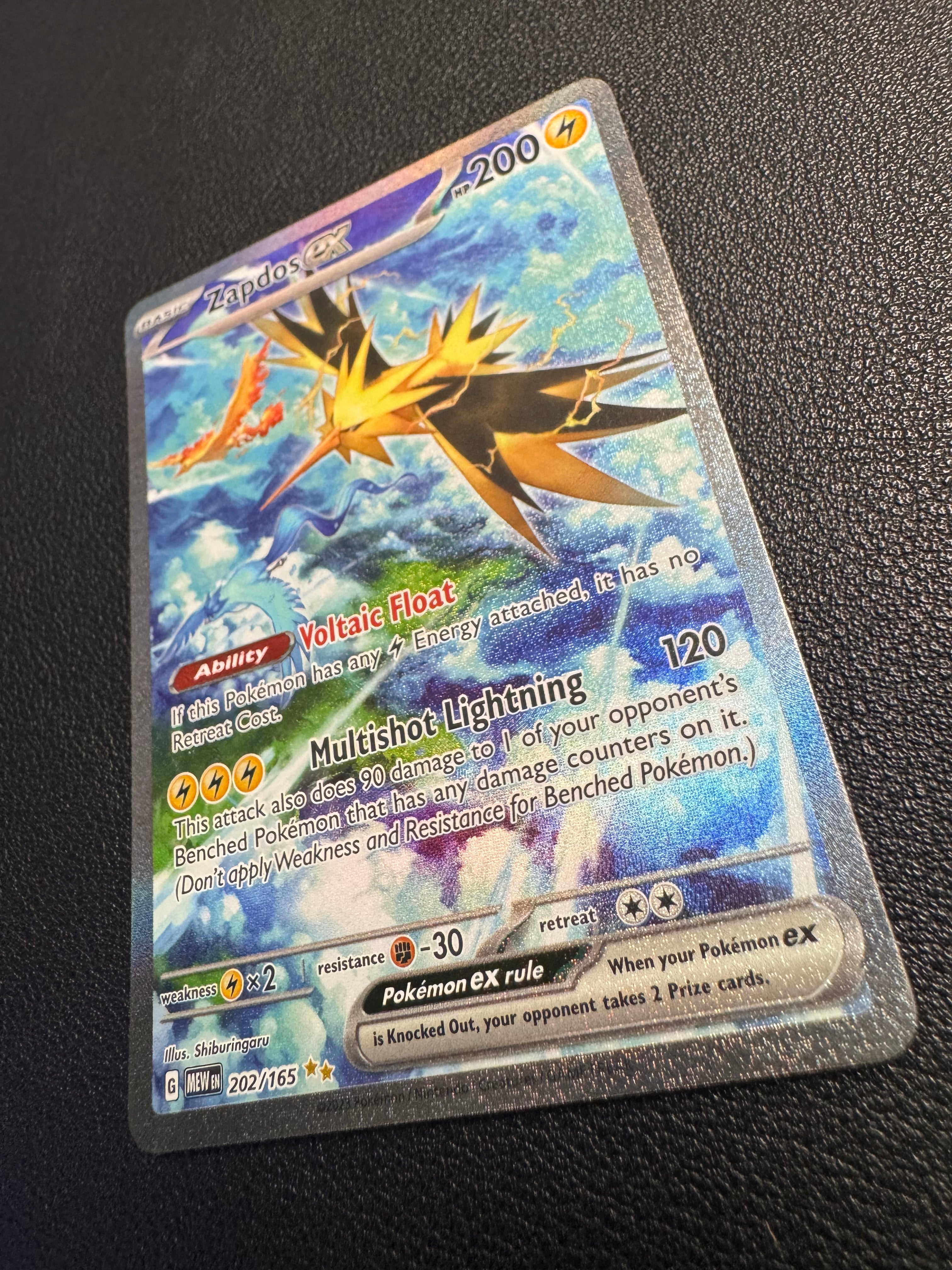Zapdos ex (Special Illustration Rare) 202/165 Scarlet & Violet 151 Pokémon TCG