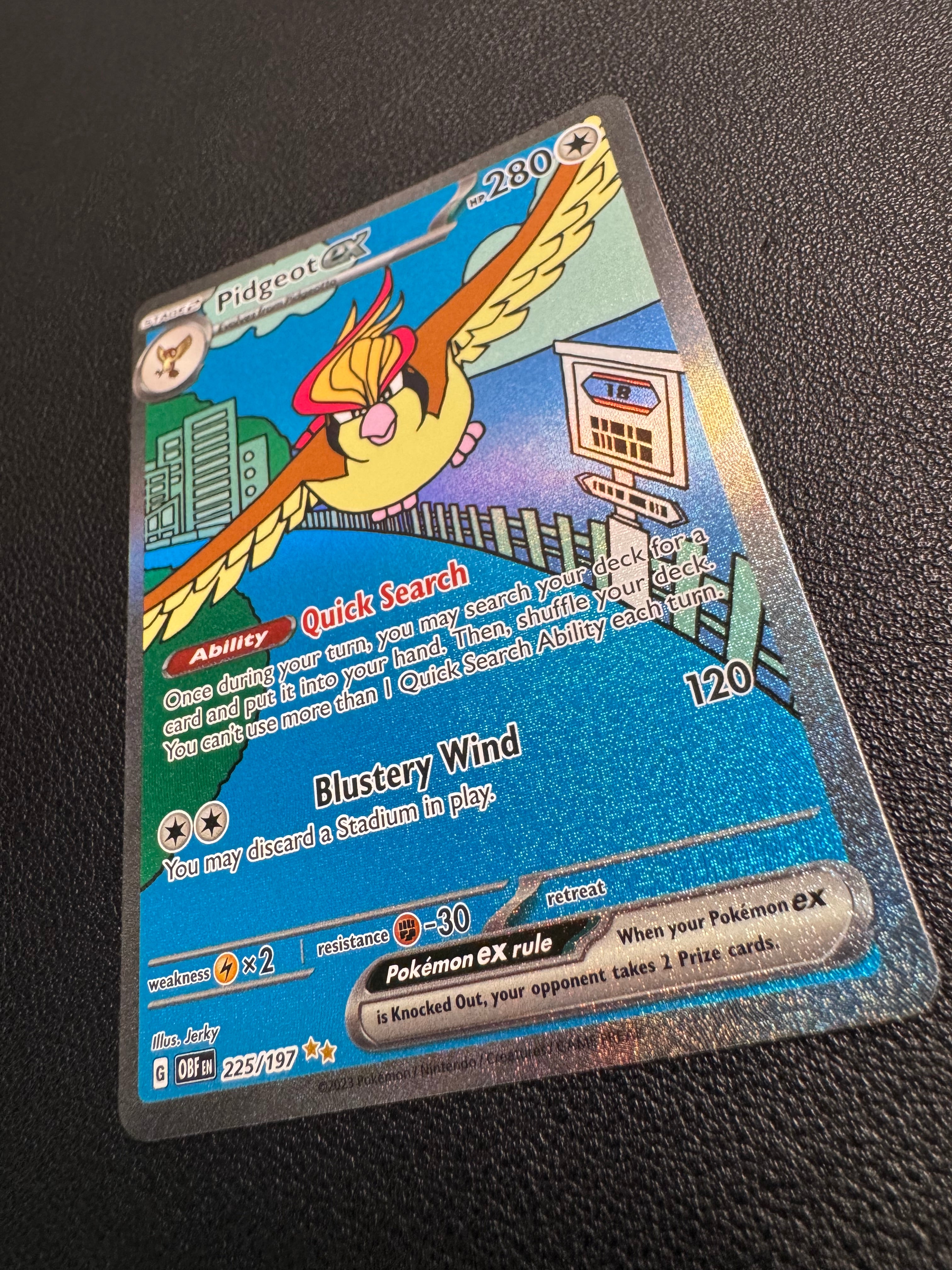 Pidgeot ex (Special Illustration Rare) 225/197 Obsidian Flames Pokémon TCG