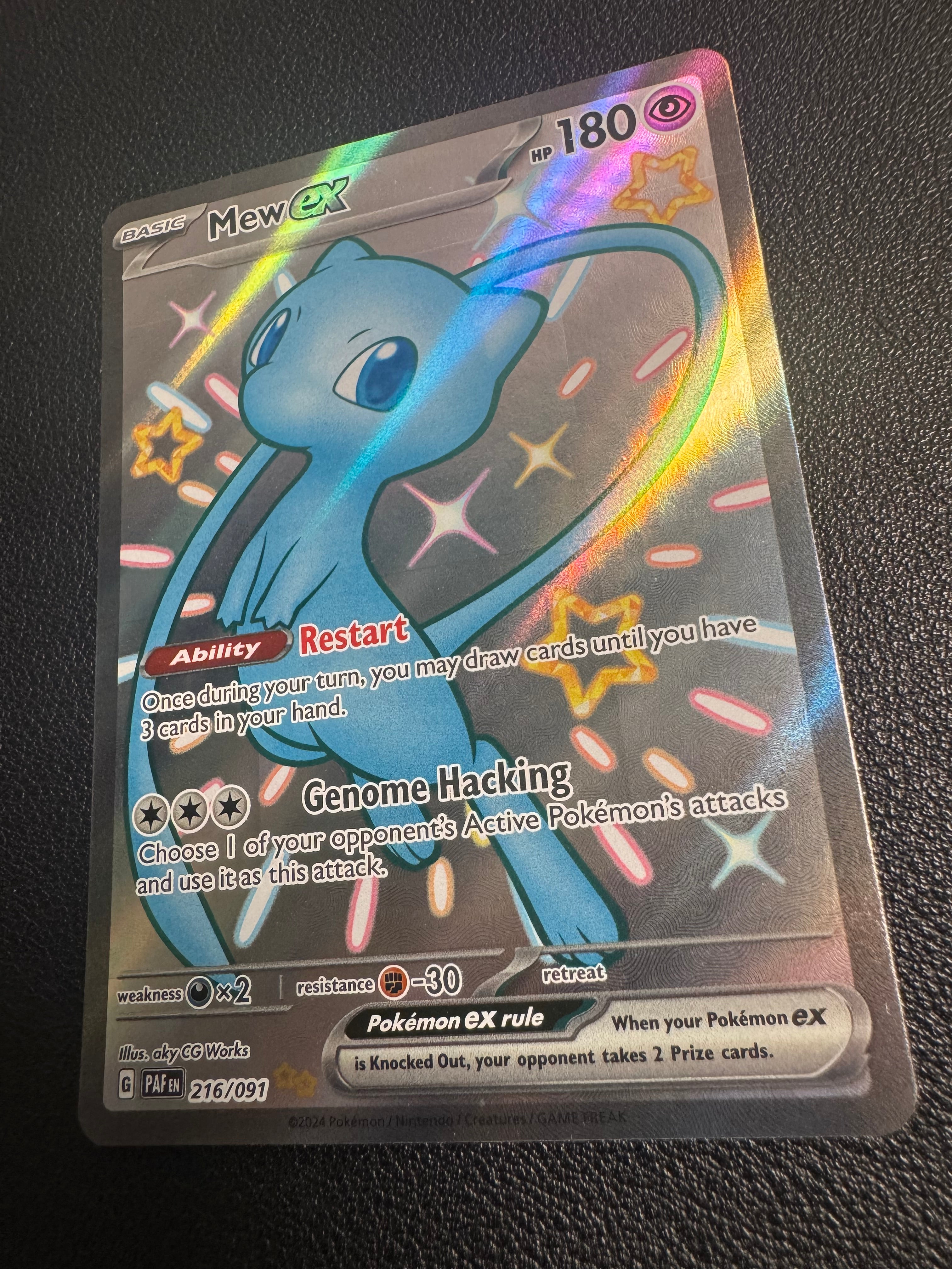 Mew ex (Shiny Ultra Rare) 216/091 Paldean Fates Pokémon TCG