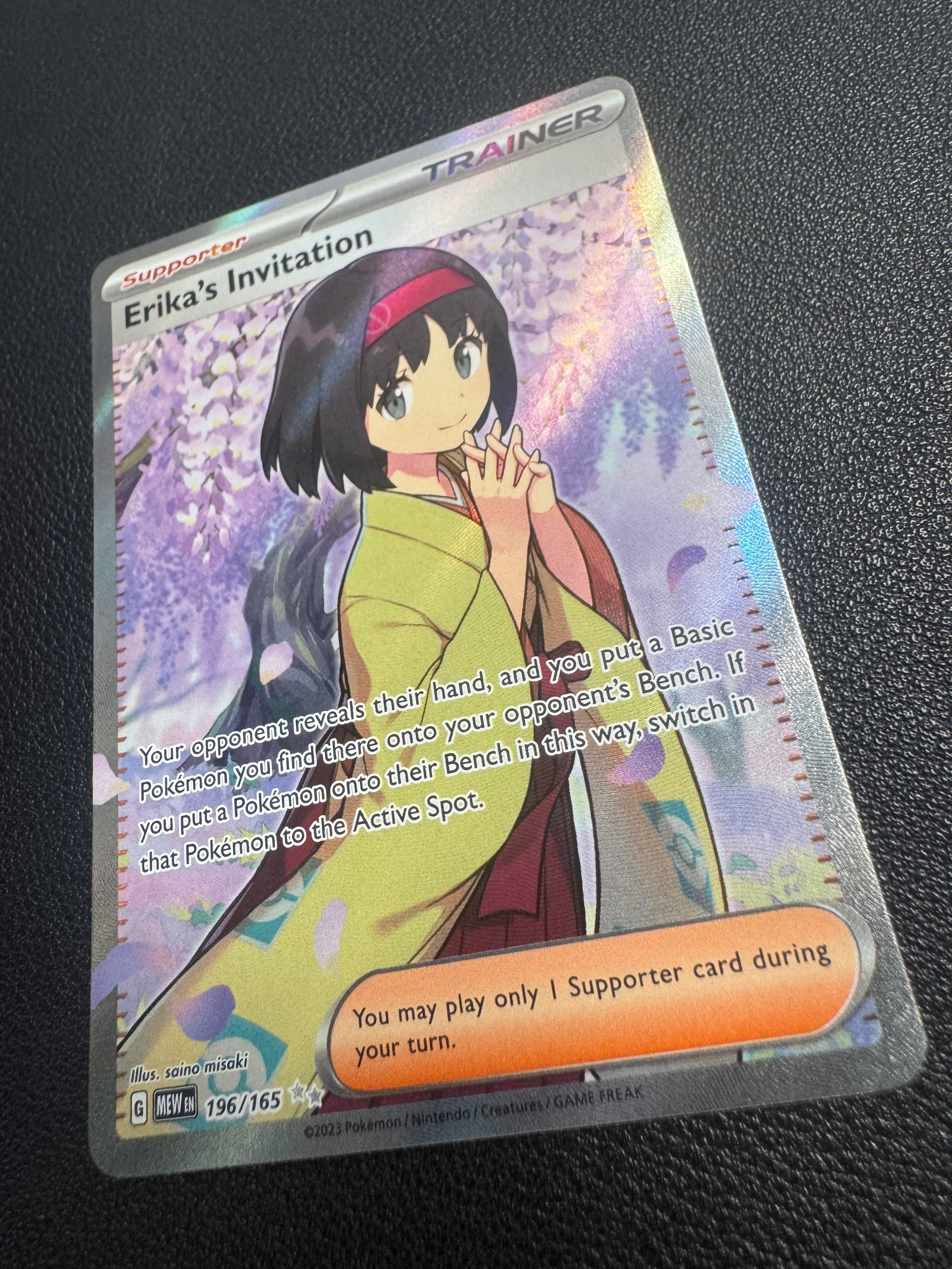 Erika's Invitation (Ultra Rare) 196/165 Scarlet & Violet 151 Pokémon TCG