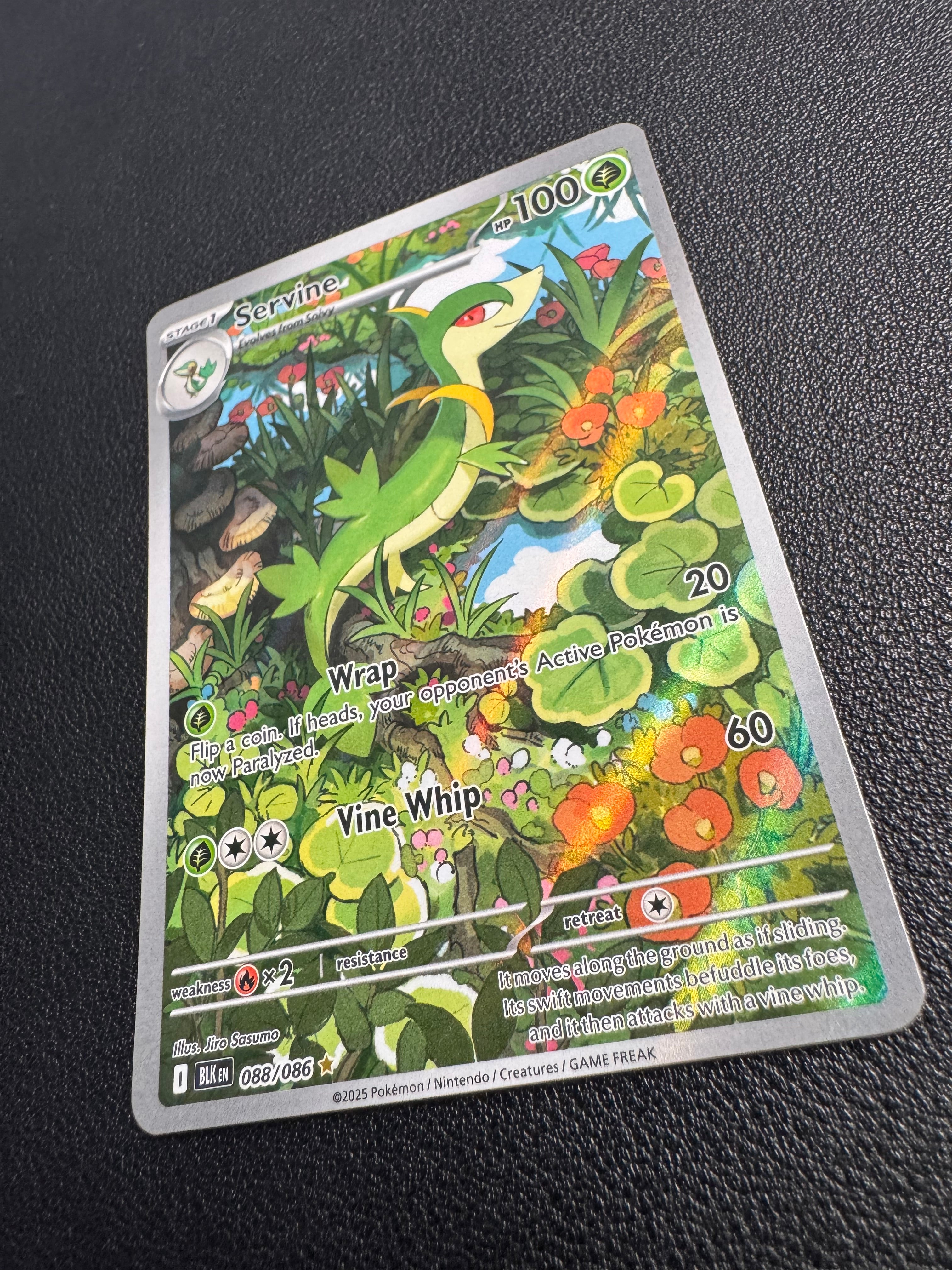 Servine (Illustration Rare) 088/086 Black Bolt Pokémon TCG