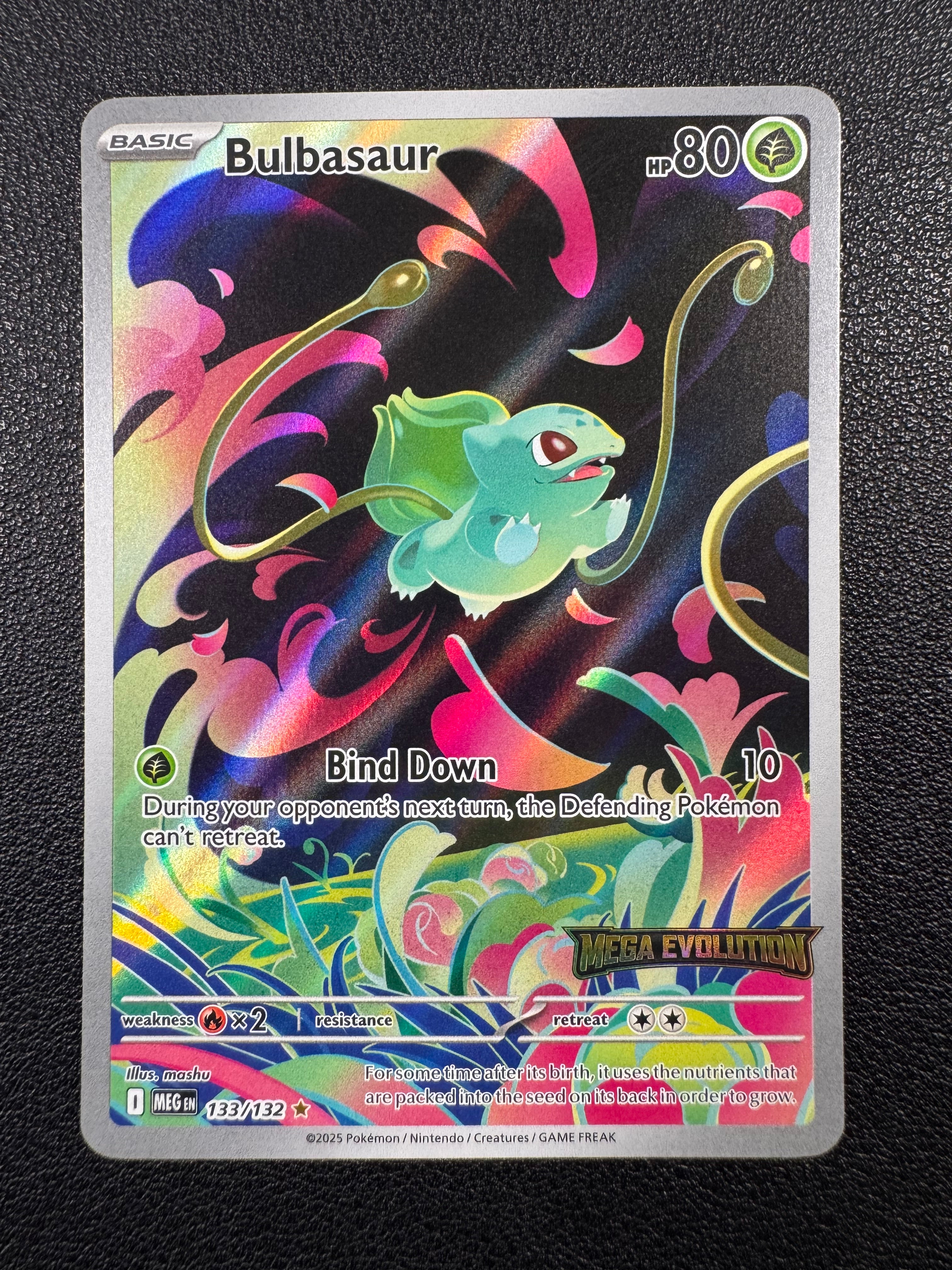 Bulbasaur (Illustration Rare) 133/132 Mega Evolutions Pokémon TCG