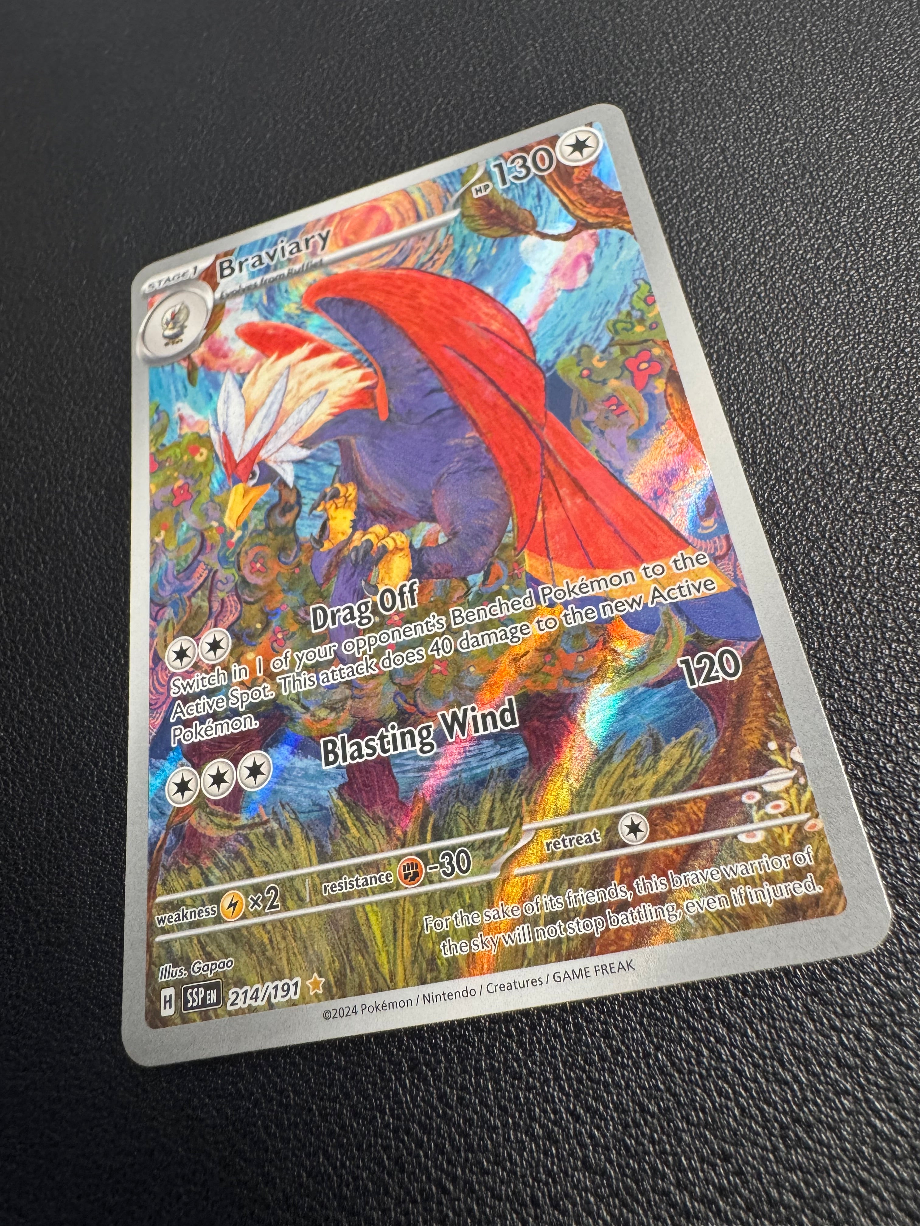 Braviary (Illustration Rare) 214/191 Surging Sparks Pokémon TCG