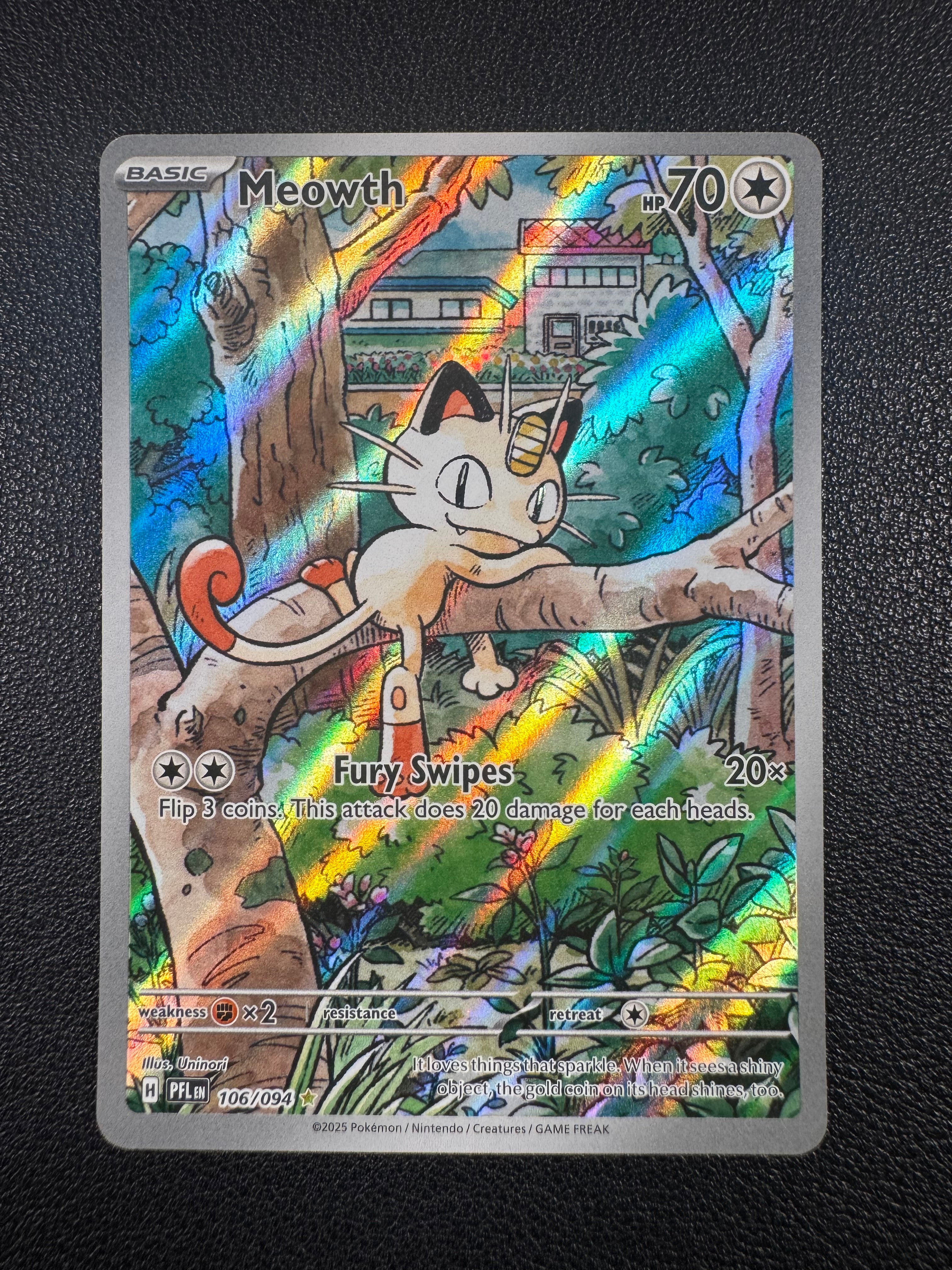 Meowth (Illustration Rare) 106/094 Phantasmal Flames Pokémon TCG