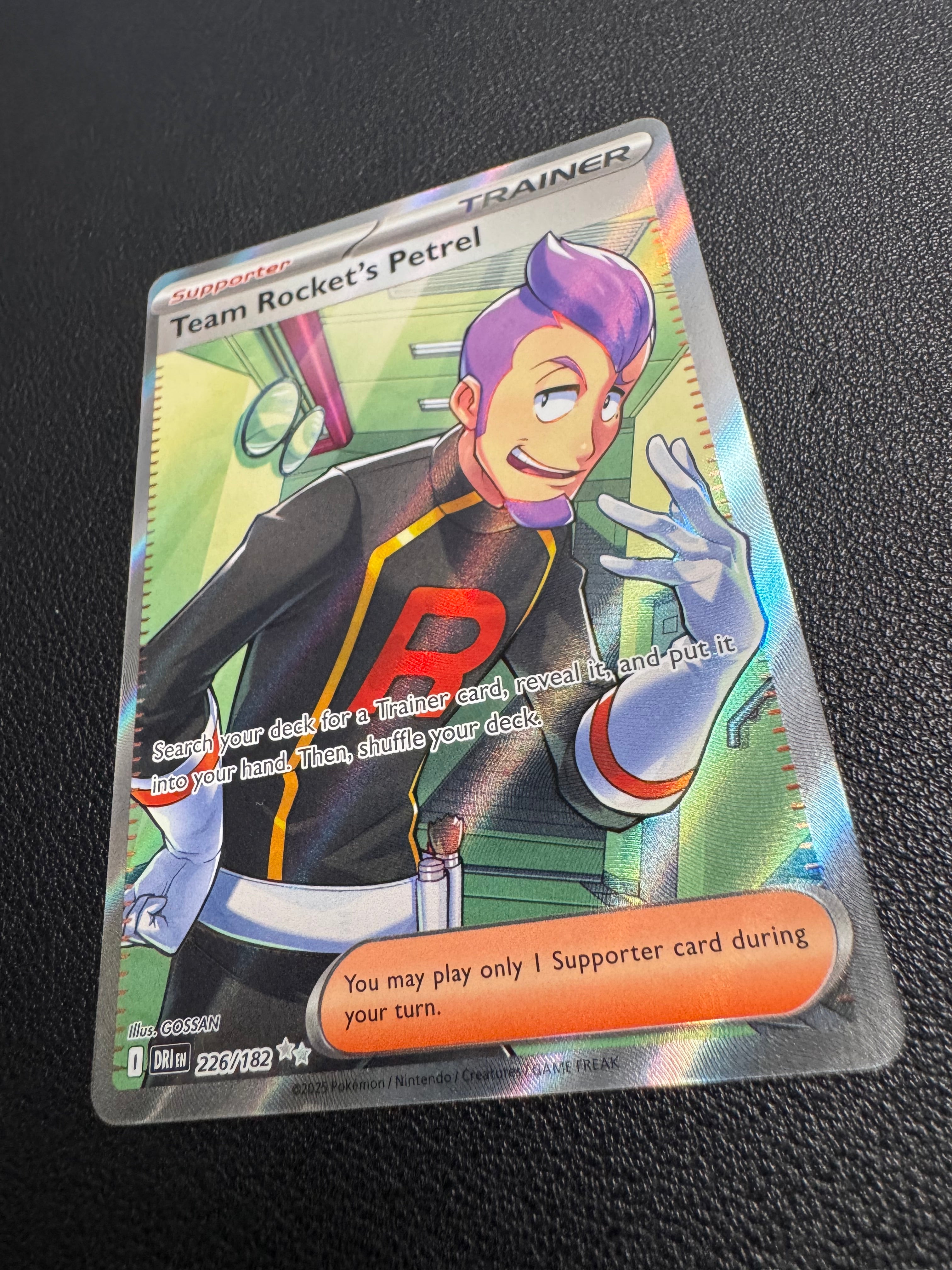 Team Rocket's Petrel (Ultra Rare) 226/182 Destined Rivals Pokémon TCG