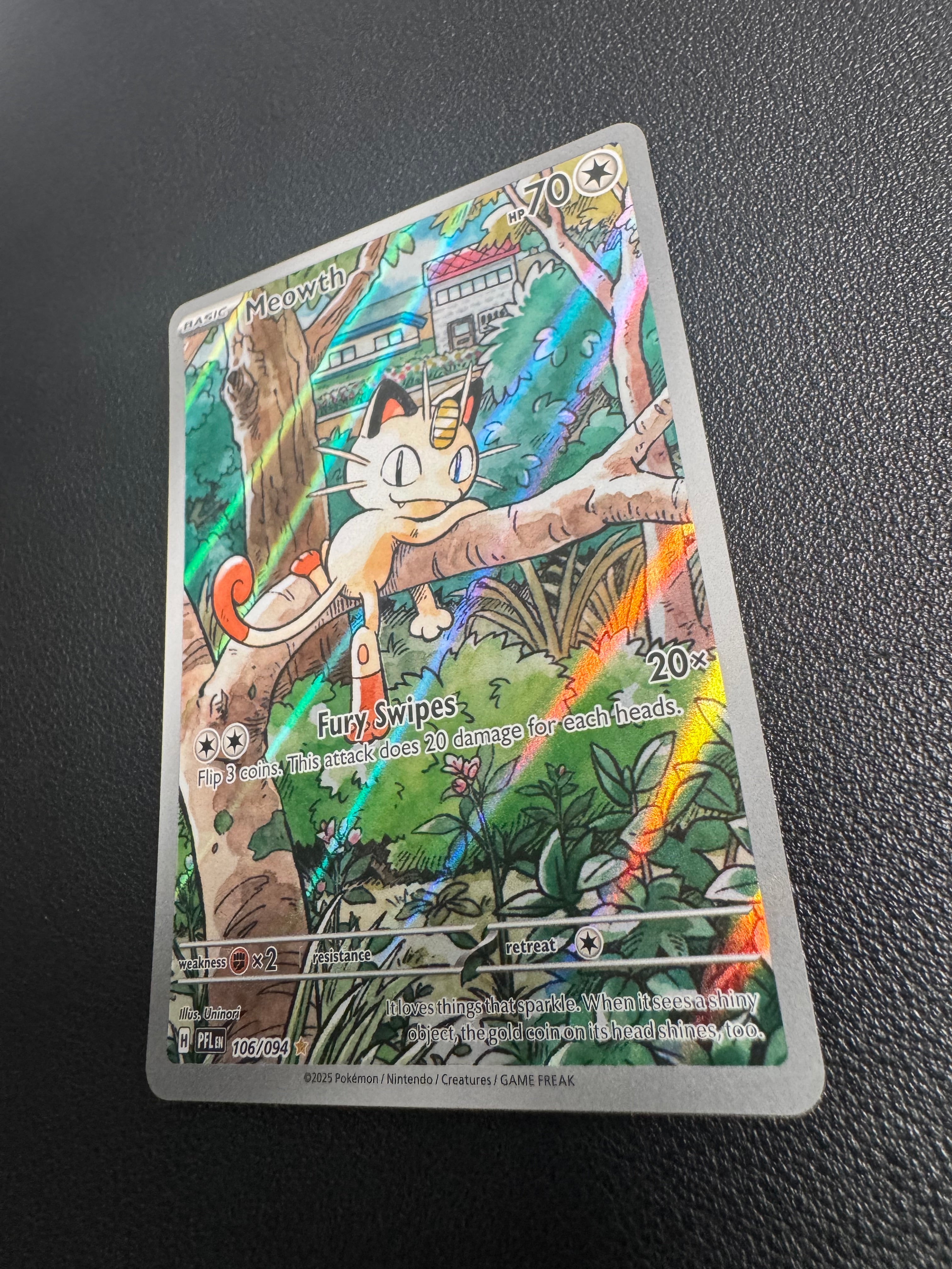 Meowth (Illustration Rare) 106/094 Phantasmal Flames Pokémon TCG