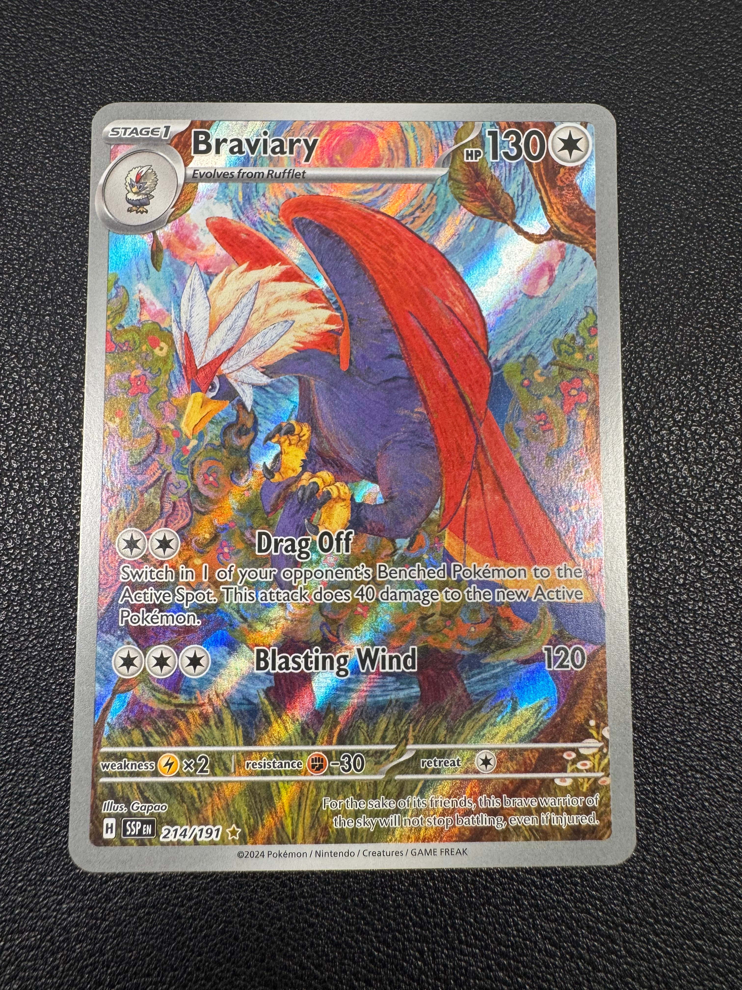 Braviary (Illustration Rare) 214/191 Surging Sparks Pokémon TCG