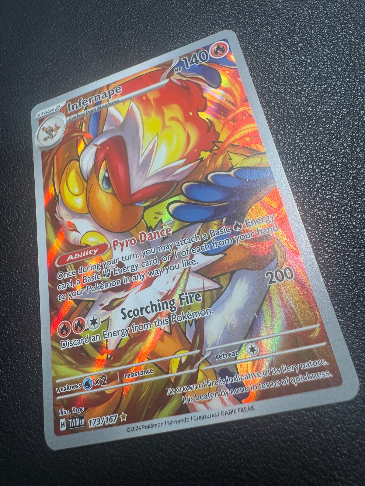 Infernape (Illustration Rare) 173/167 Twilight Masquerade Pokémon TCG