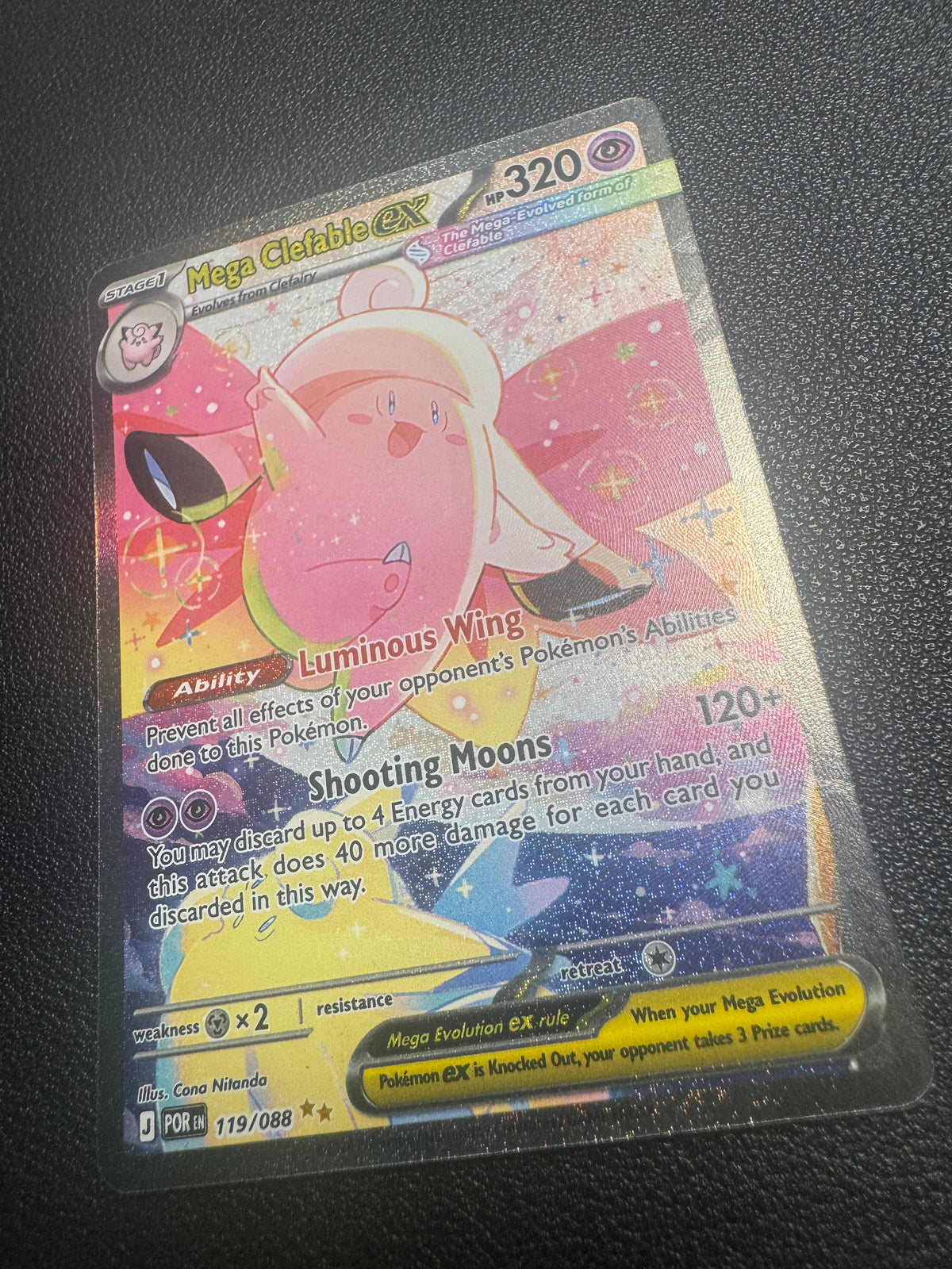 Mega Clefable ex (Special Illustration Rare) 119/088 Perfect Order Pokémon TCG