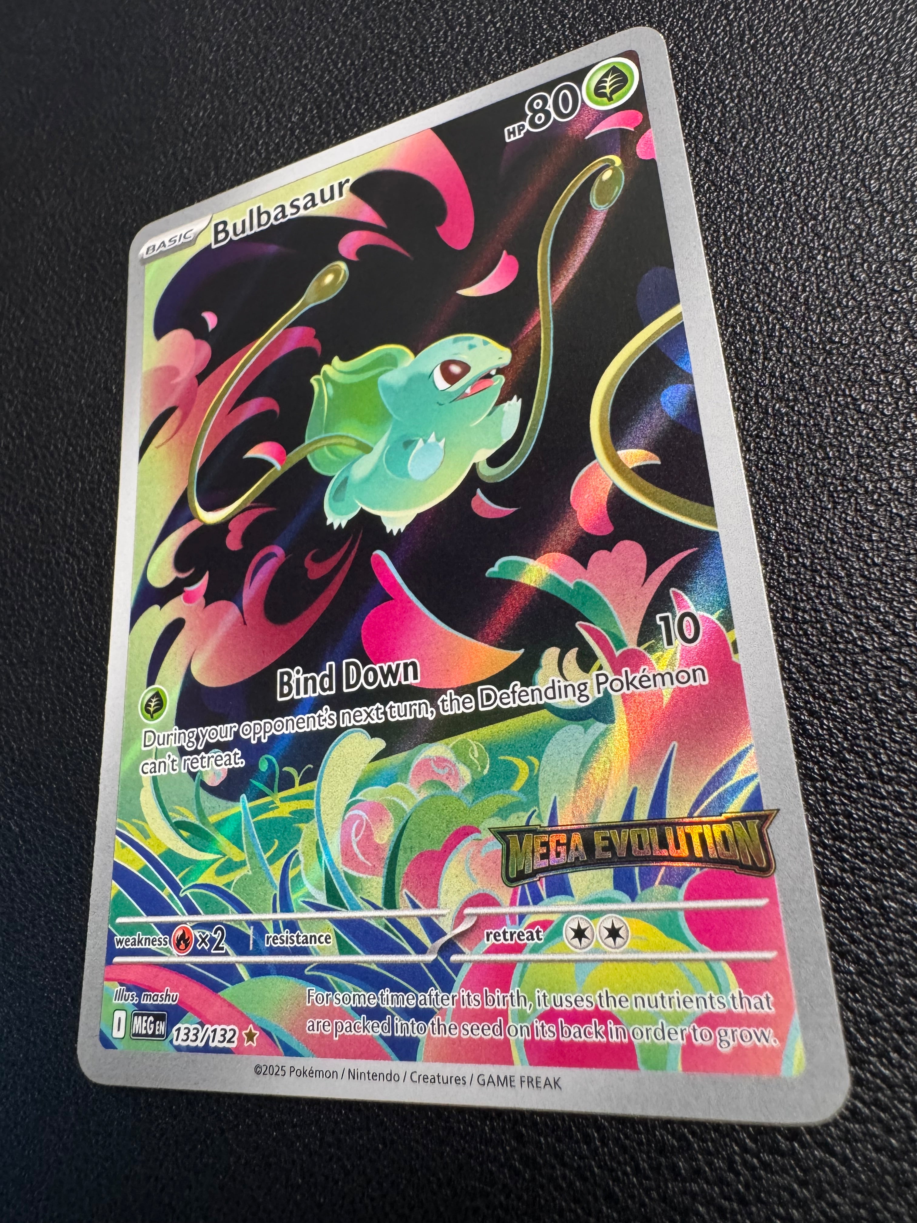 Bulbasaur (Illustration Rare) 133/132 Mega Evolutions Pokémon TCG
