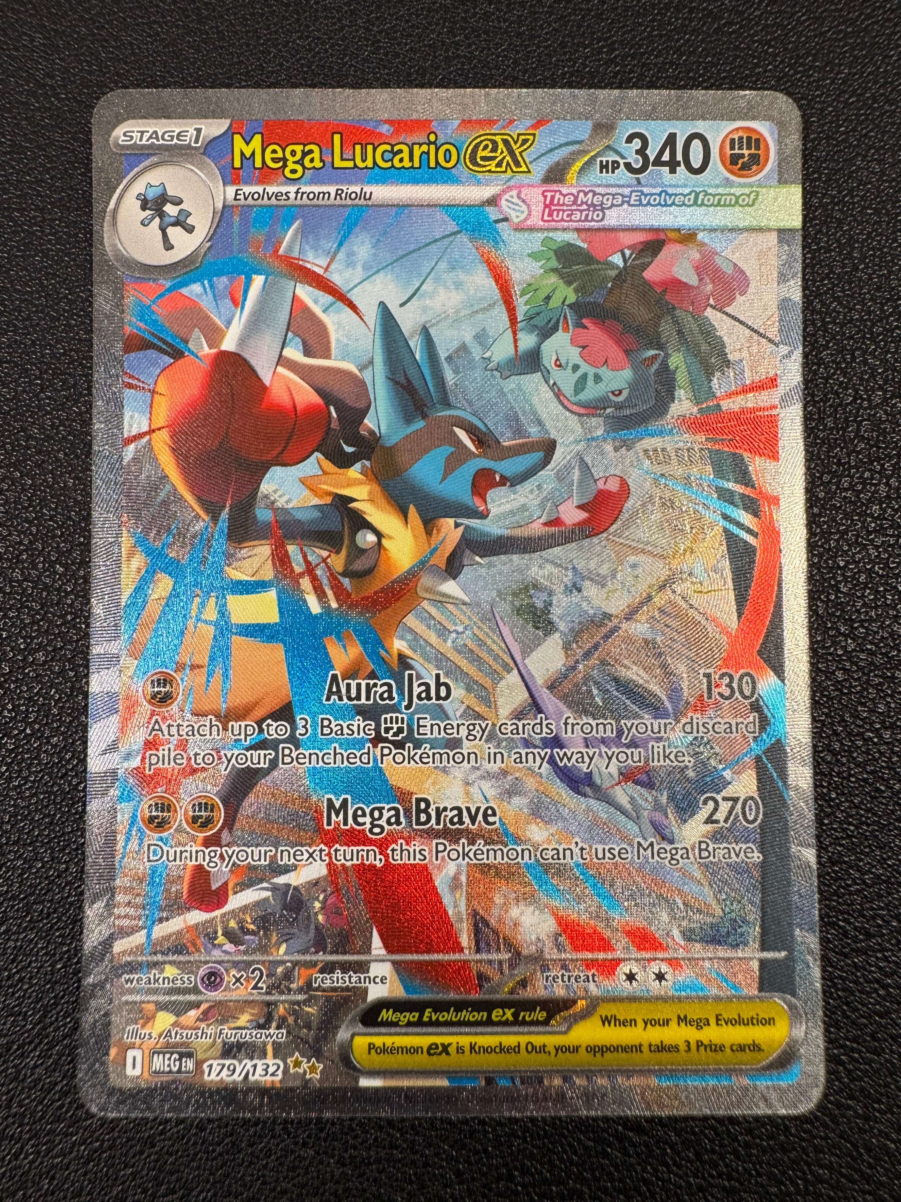 Mega Lucario ex (Special Illustration Rare) 179/132 Mega Evolution Pokémon TCG