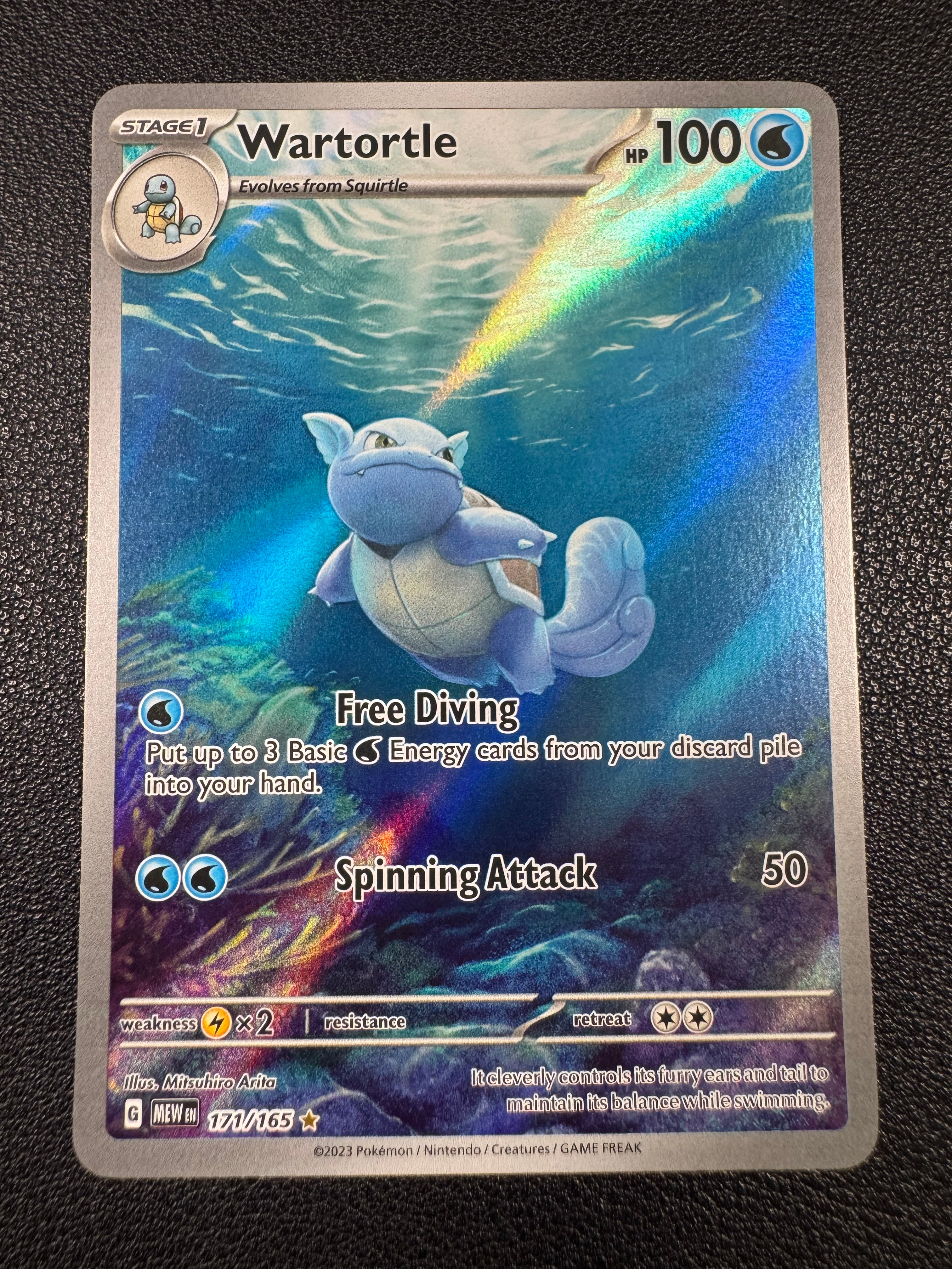 Wartortle (Illustration Rare) 171/165 Scarlet & Violet 151 Pokémon TCG