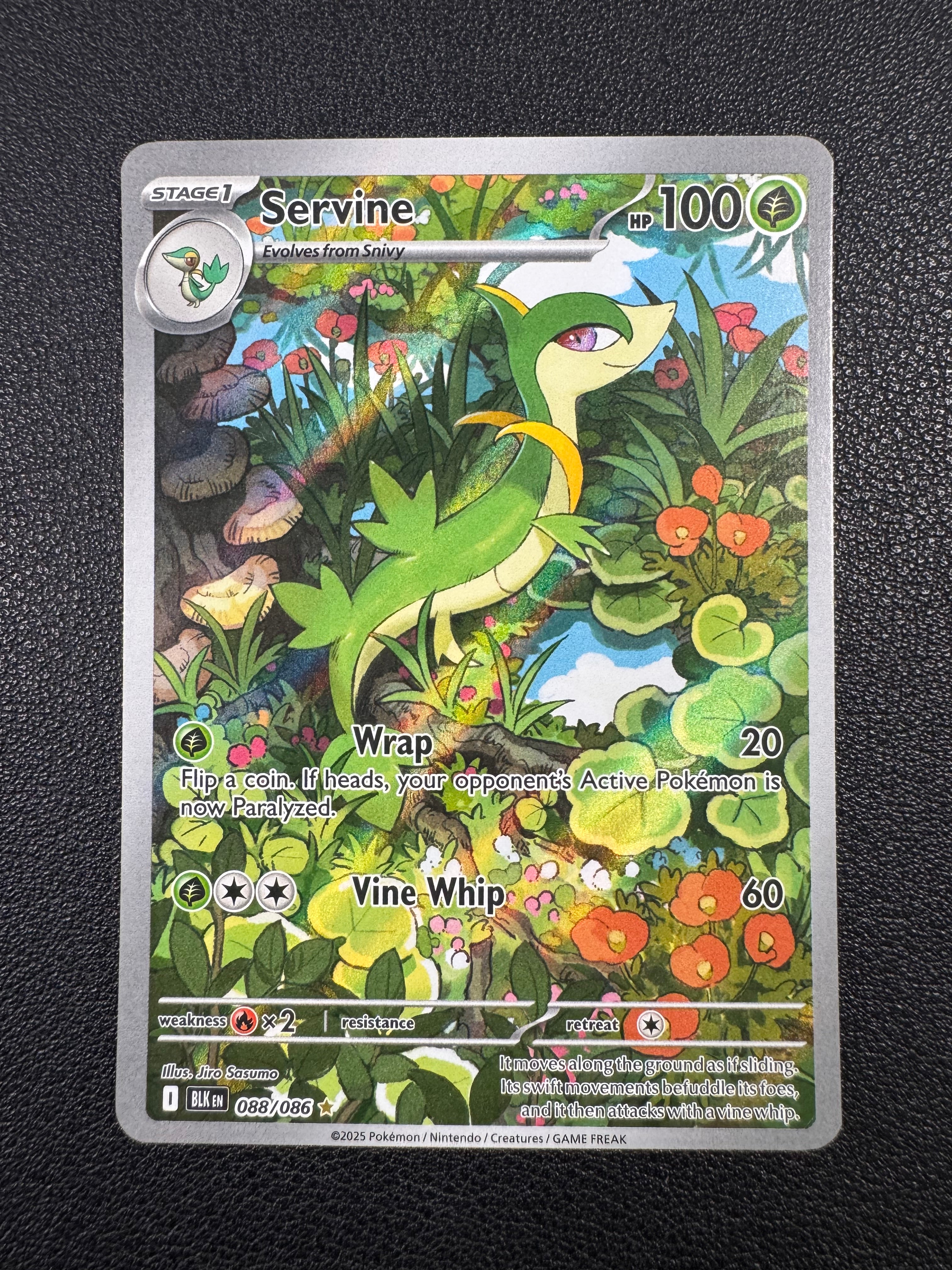Servine (Illustration Rare) 088/086 Black Bolt Pokémon TCG