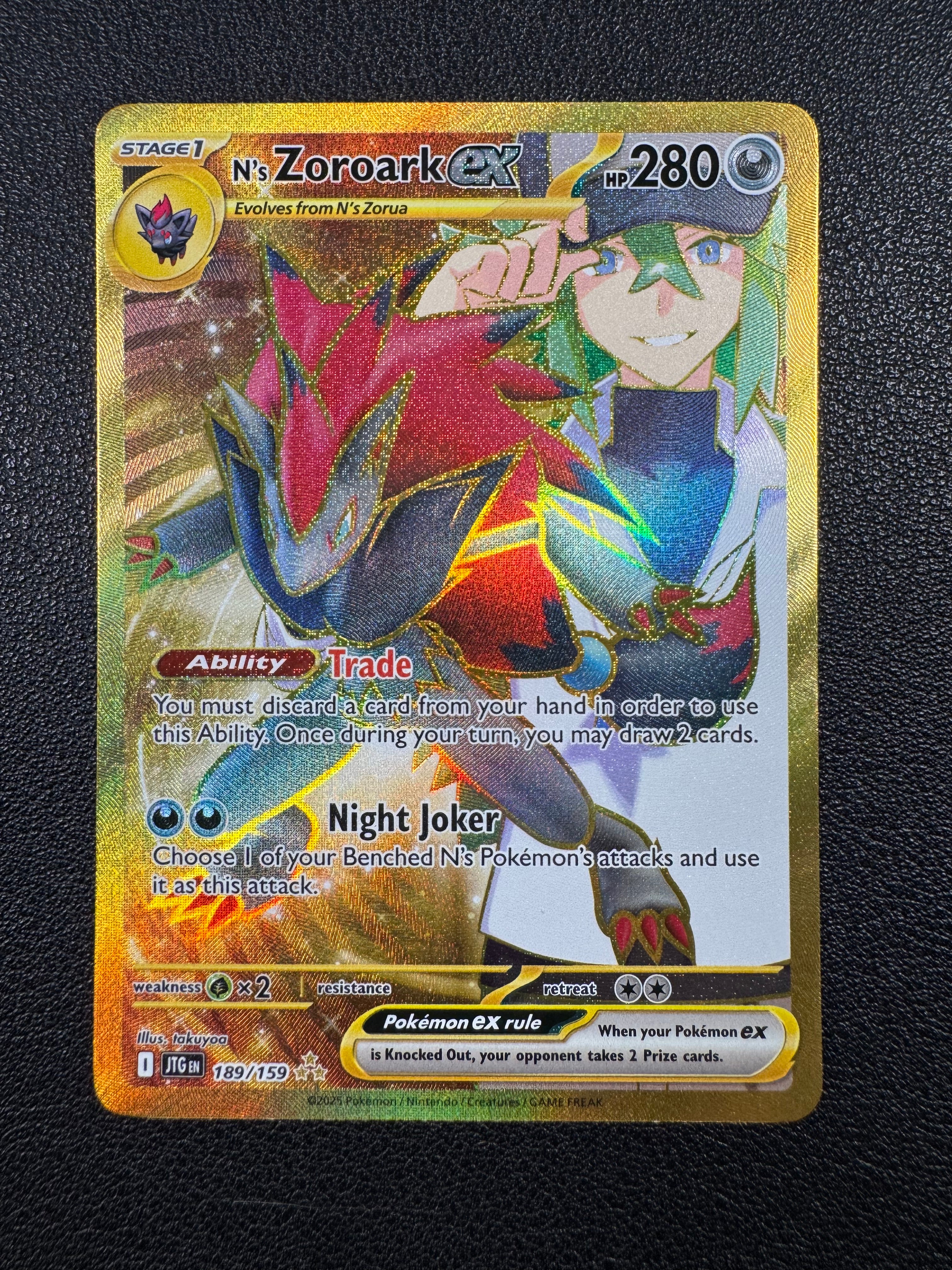 N's Zoroark ex (Hyper Rare) 189/159 Journey Together Pokémon TCG