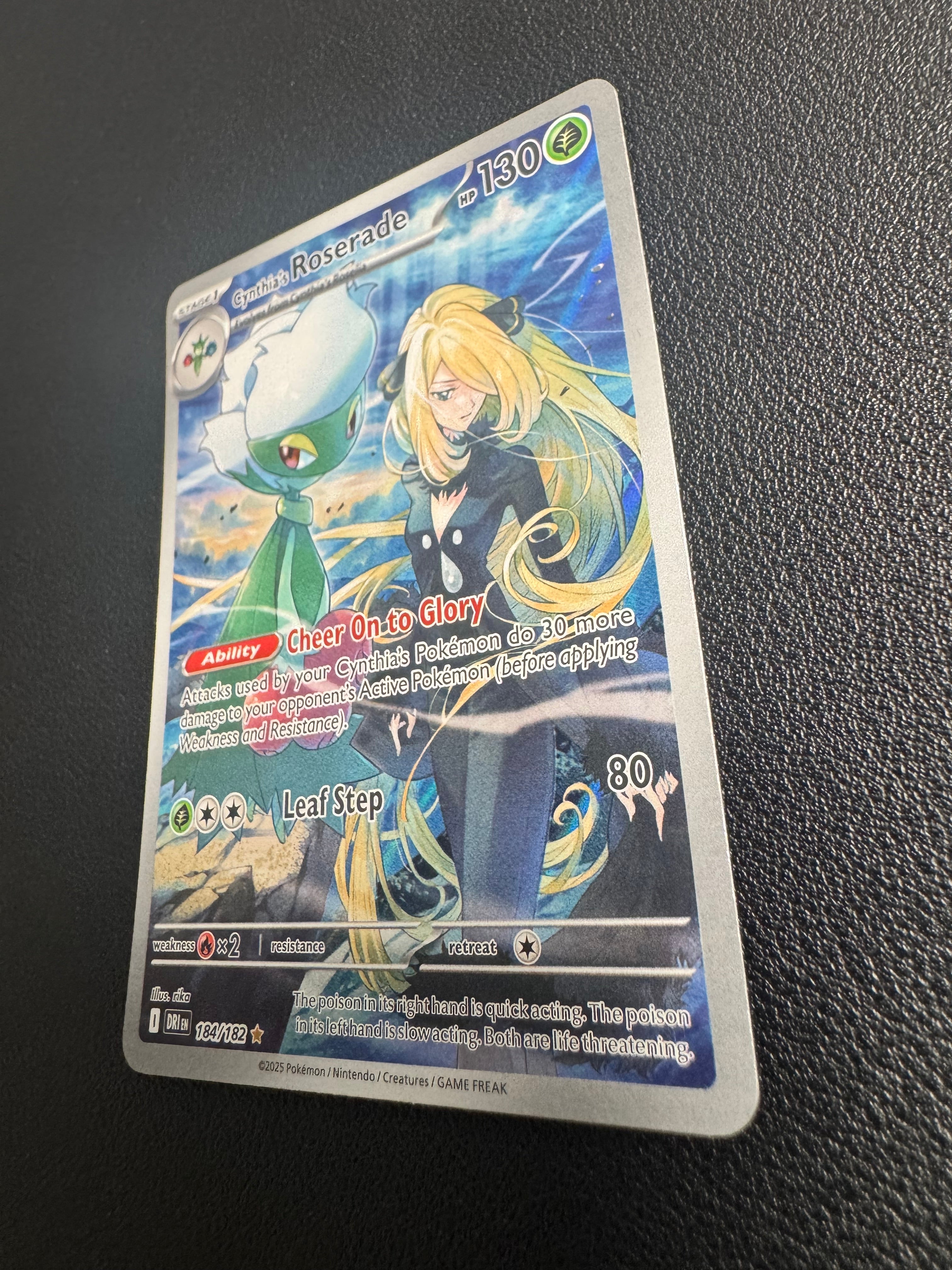 Cynthia's Roserade (Illustration Rare) 184/182 Destined Rivals Pokémon TCG