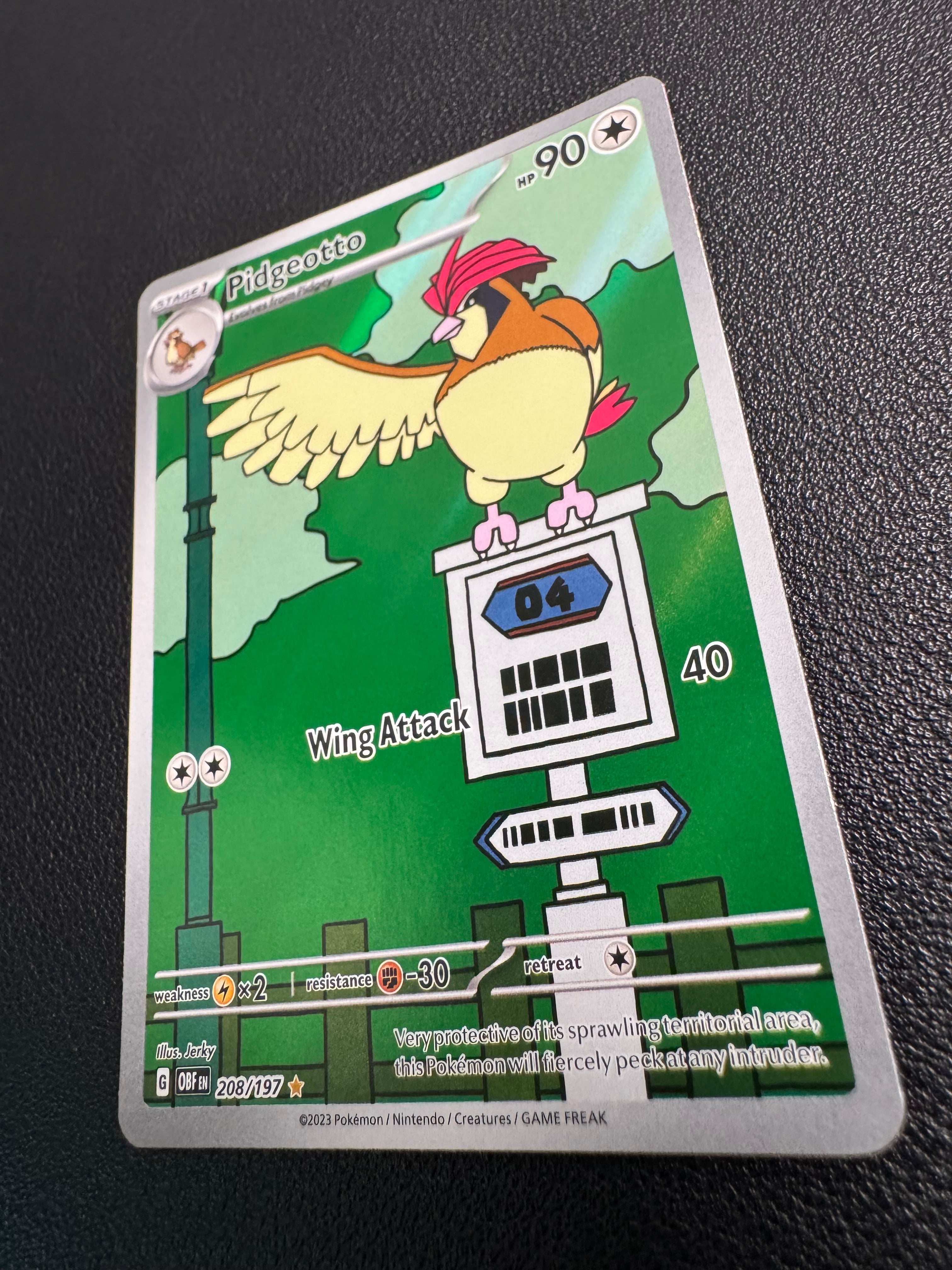 Pidgeotto (Illustration Rare) 208/197 Obsidian Flames Pokémon TCG