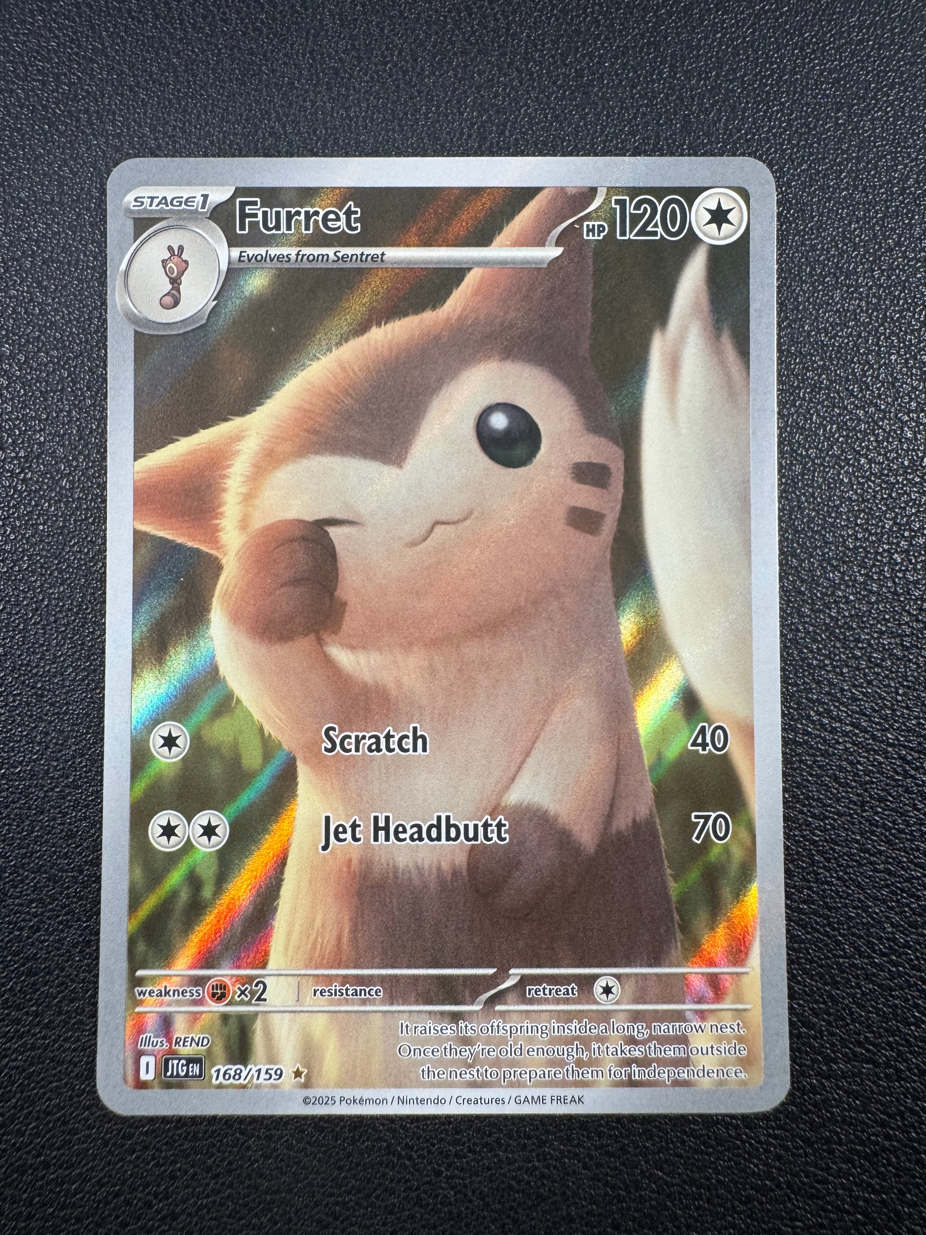 Furret (Illustration Rare) 168/159 Journey Together Pokémon TCG