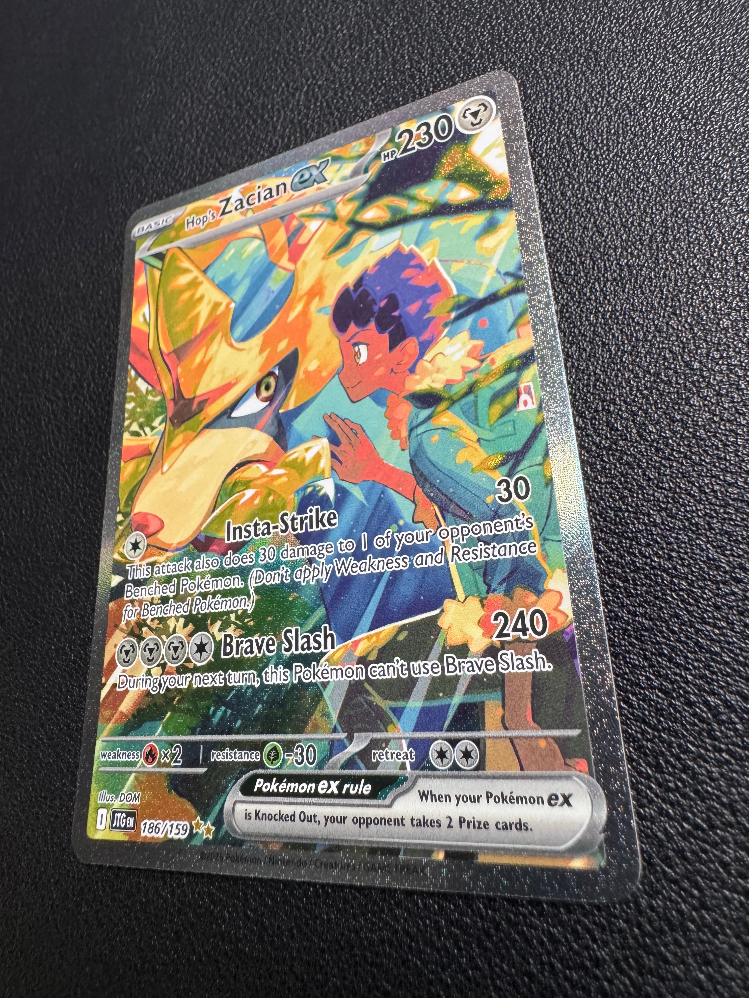 Hop's Zacian ex (Special Illustration Rare) 186/159 Journey Together Pokémon TCG