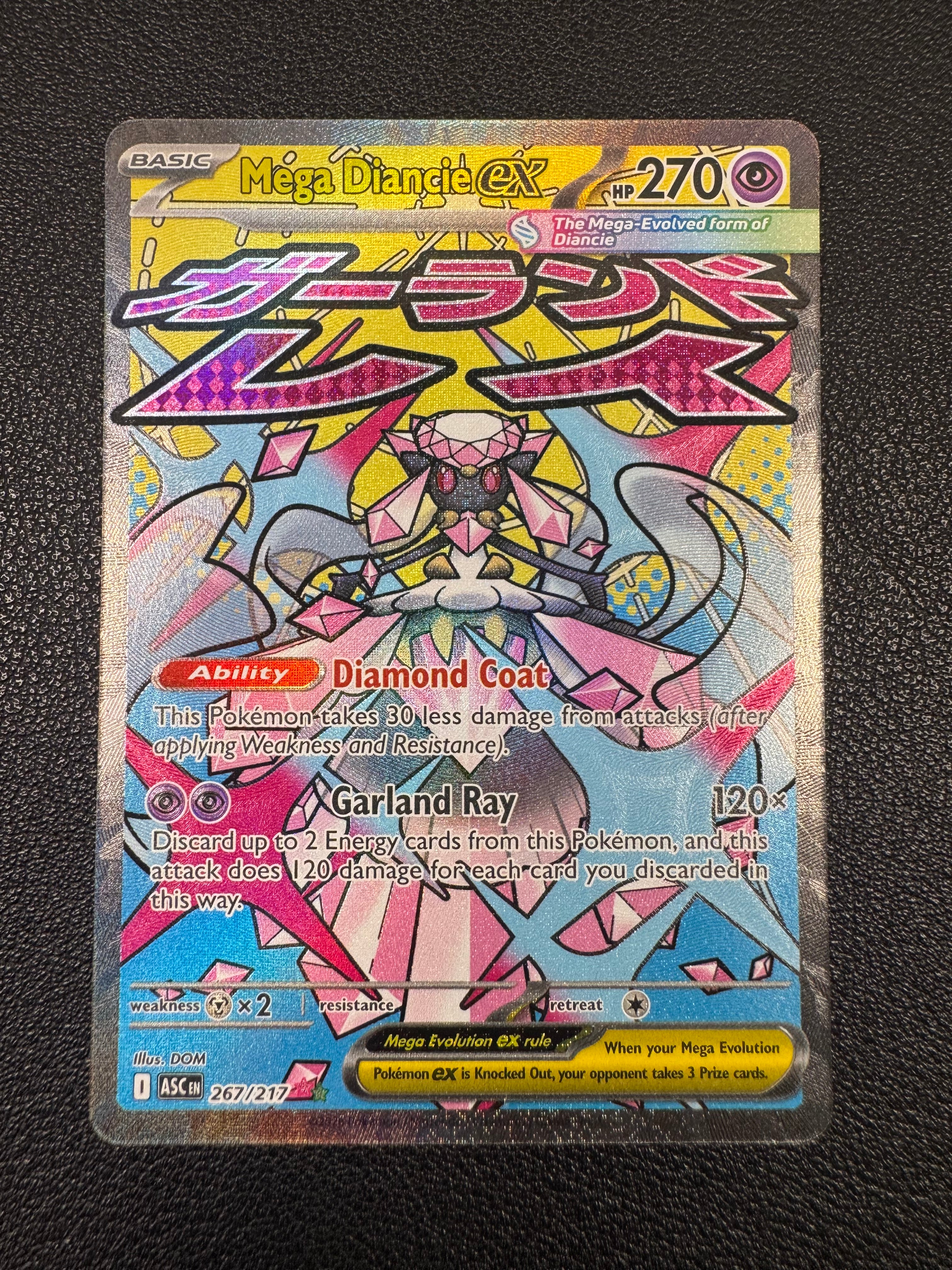 Mega Diancie ex (Mega Attack Rare) 267/217 Ascended Heroes Pokémon TCG