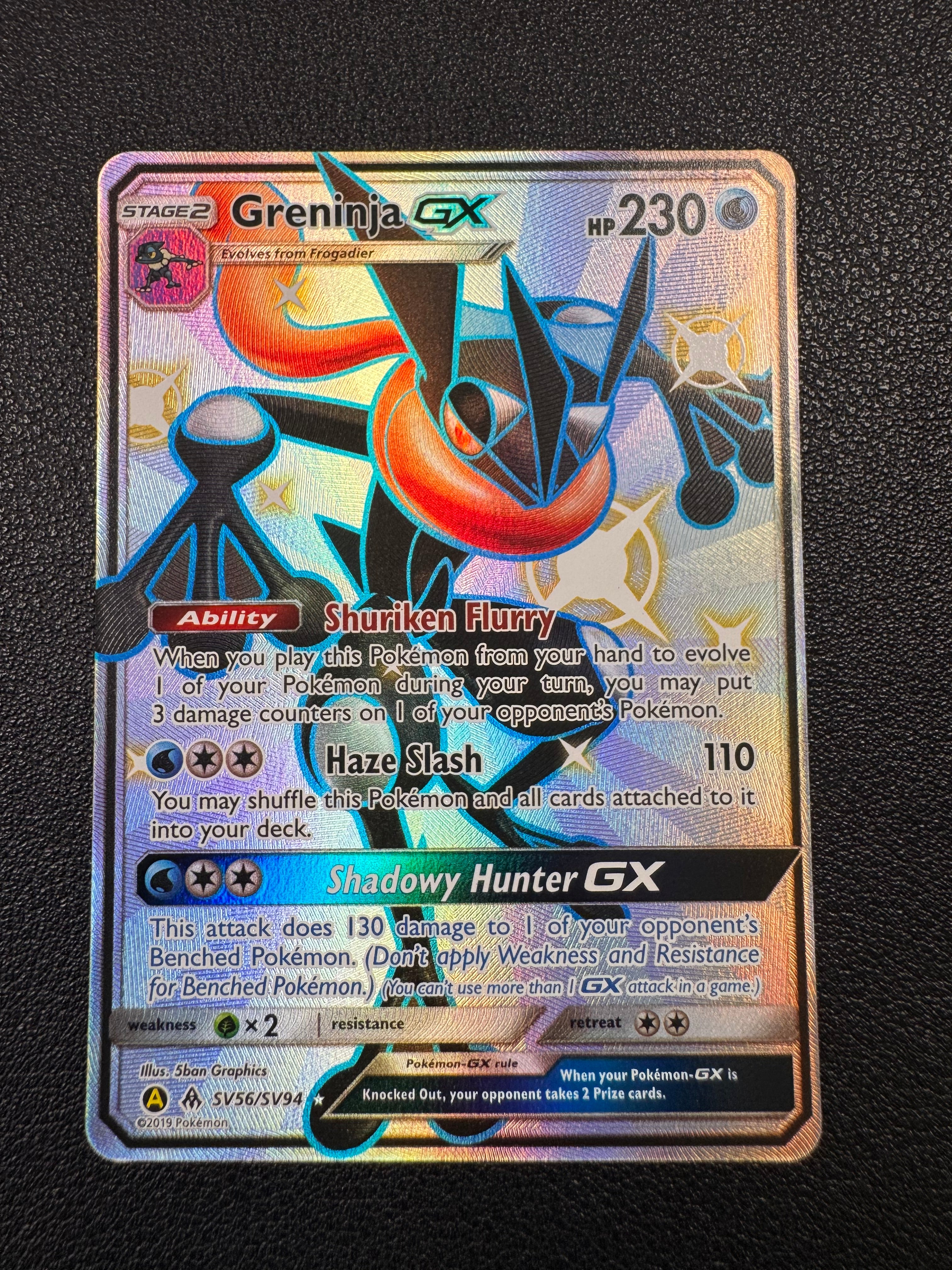 Greninja GX (Shiny Holo Rare) SV56/SV94 Hidden Fates: Shiny Vault Pokémon TCG