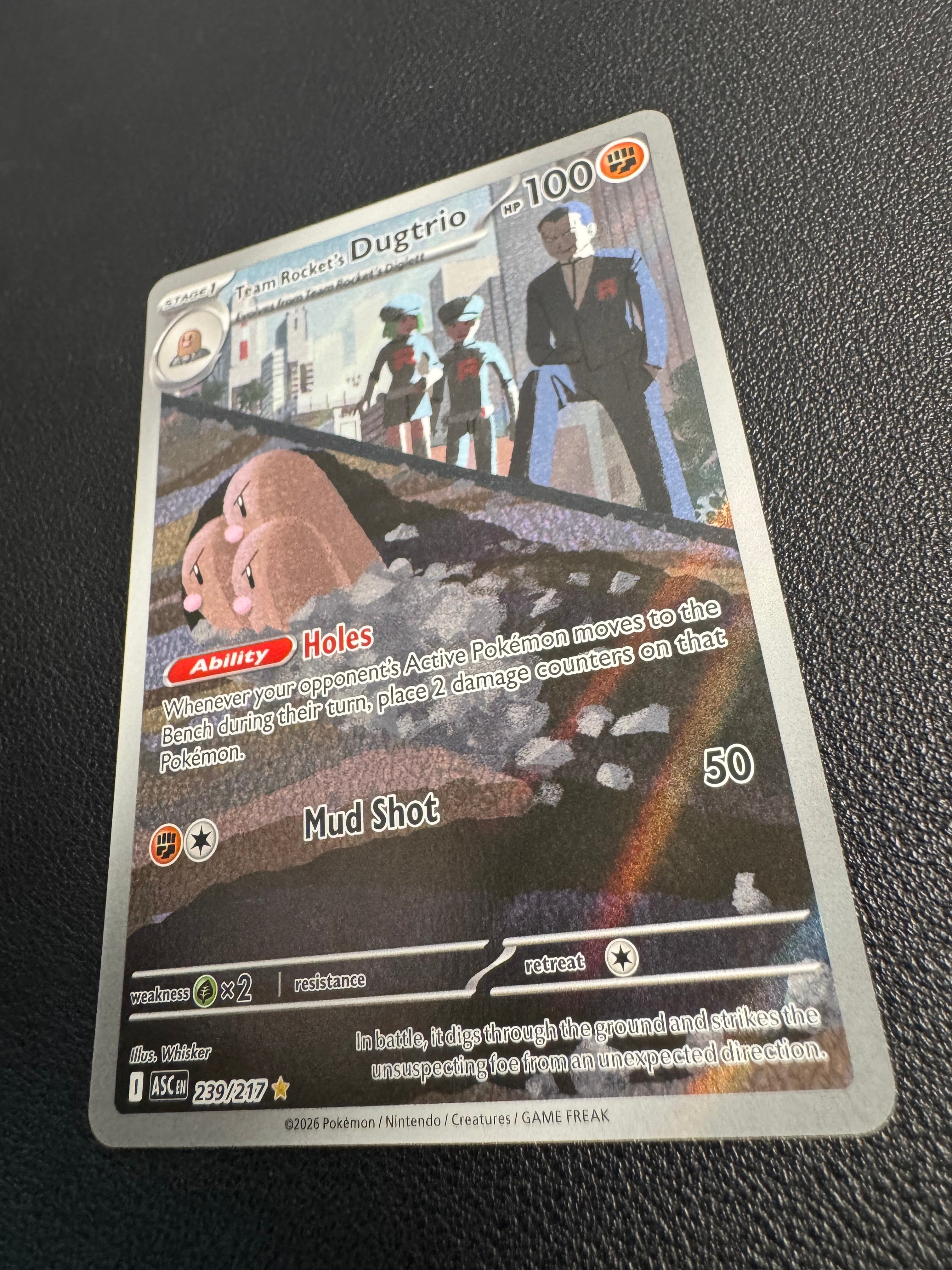 Team Rocket's Dugtrio (Illustration Rare) 239/217 Ascended Heroes Pokémon TCG