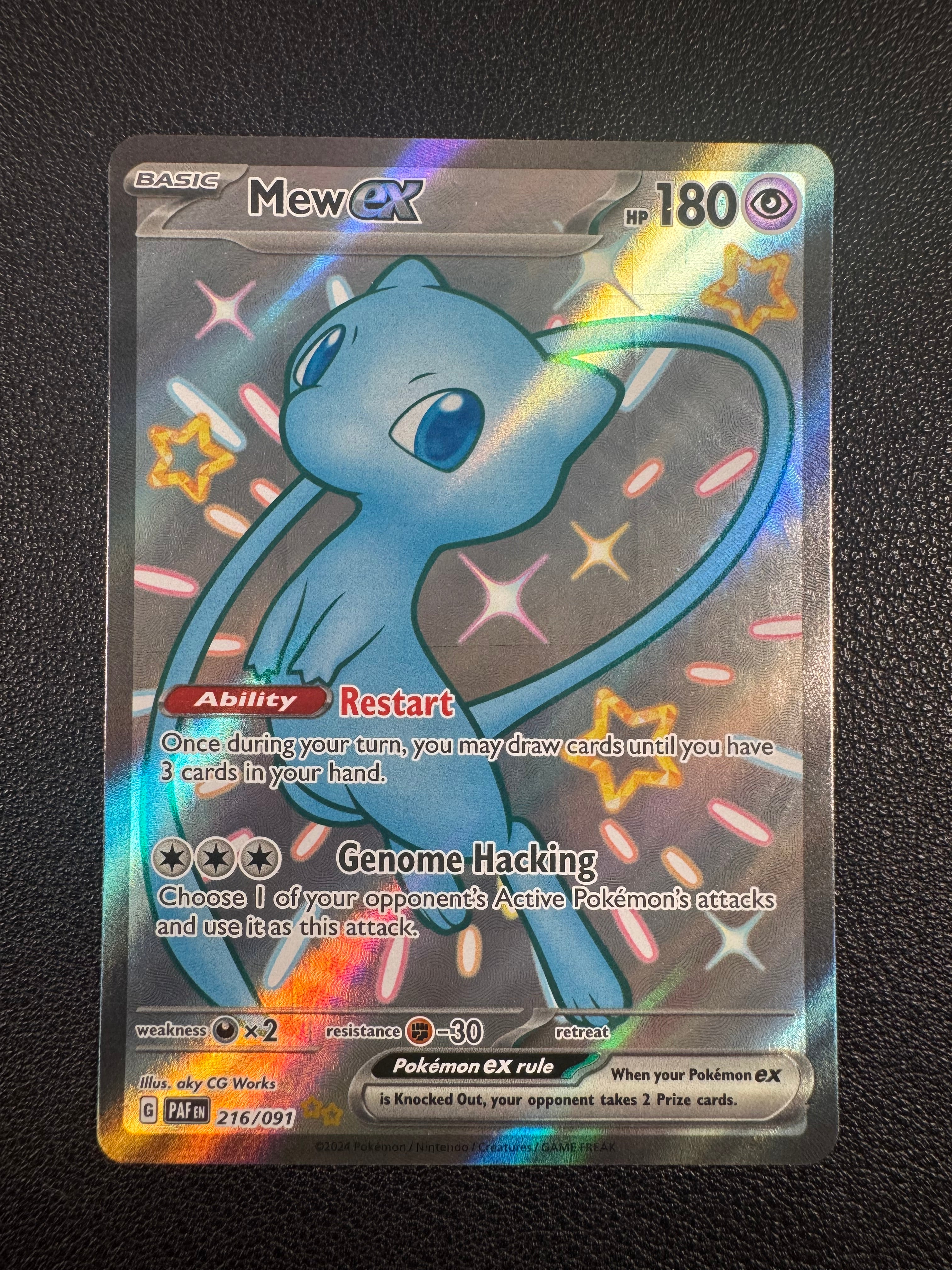 Mew ex (Shiny Ultra Rare) 216/091 Paldean Fates Pokémon TCG