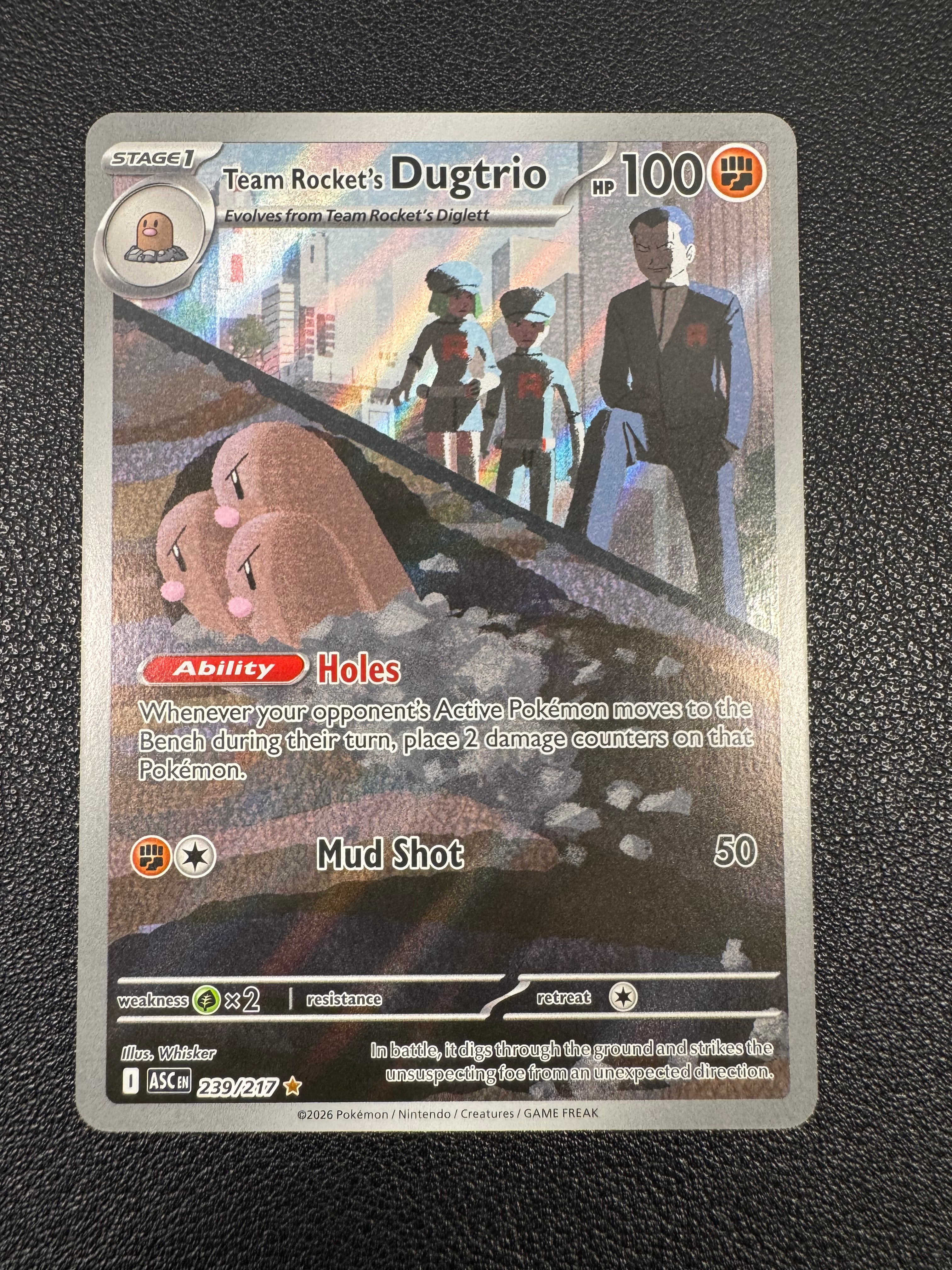 Team Rocket's Dugtrio (Illustration Rare) 239/217 Ascended Heroes Pokémon TCG