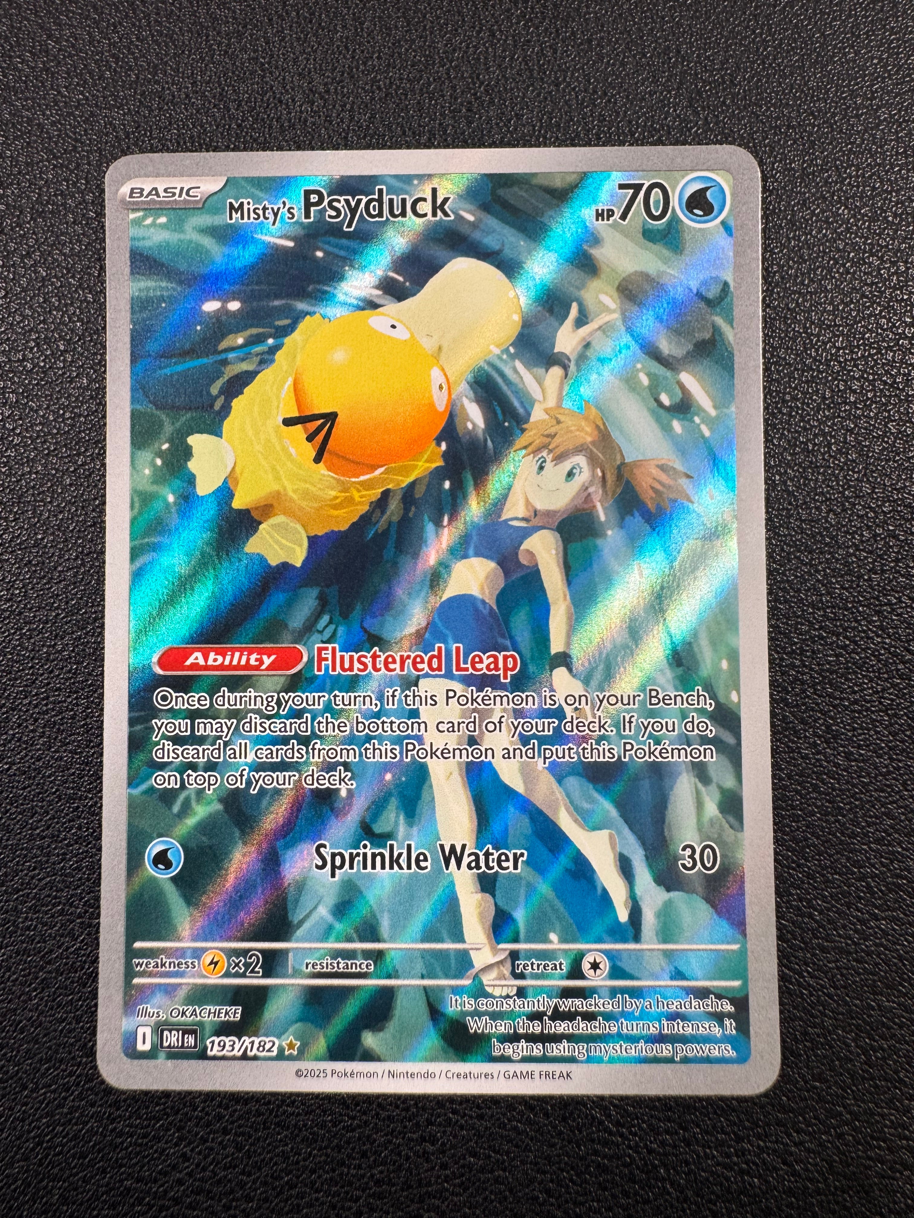 Misty's Psyduck (Illustration Rare) 193/182 Destined Rivals Pokémon TCG