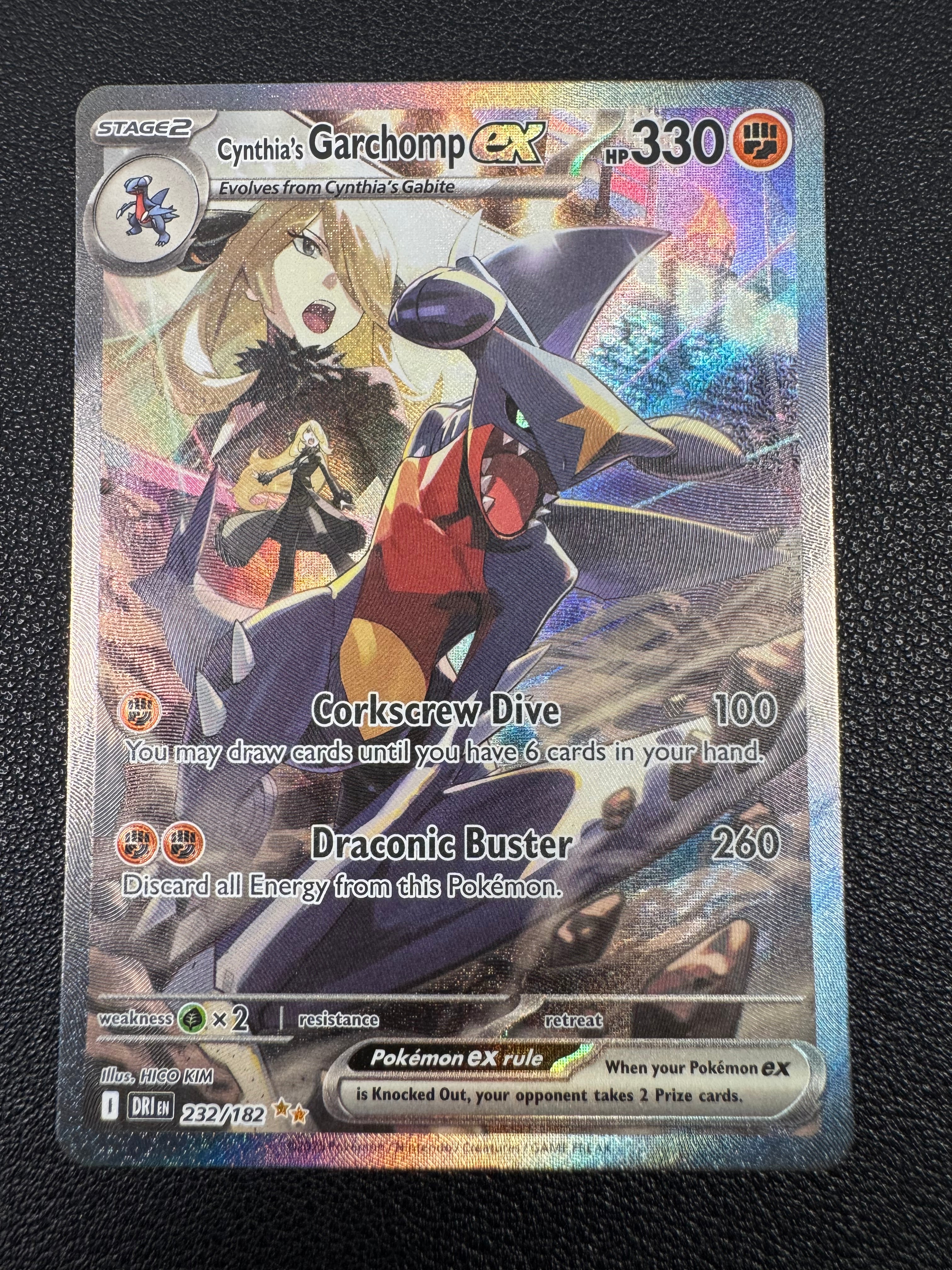 Cynthia's Garchomp ex (Special Illustration Rare) 232/182 Destined Rivals Pokémon TCG