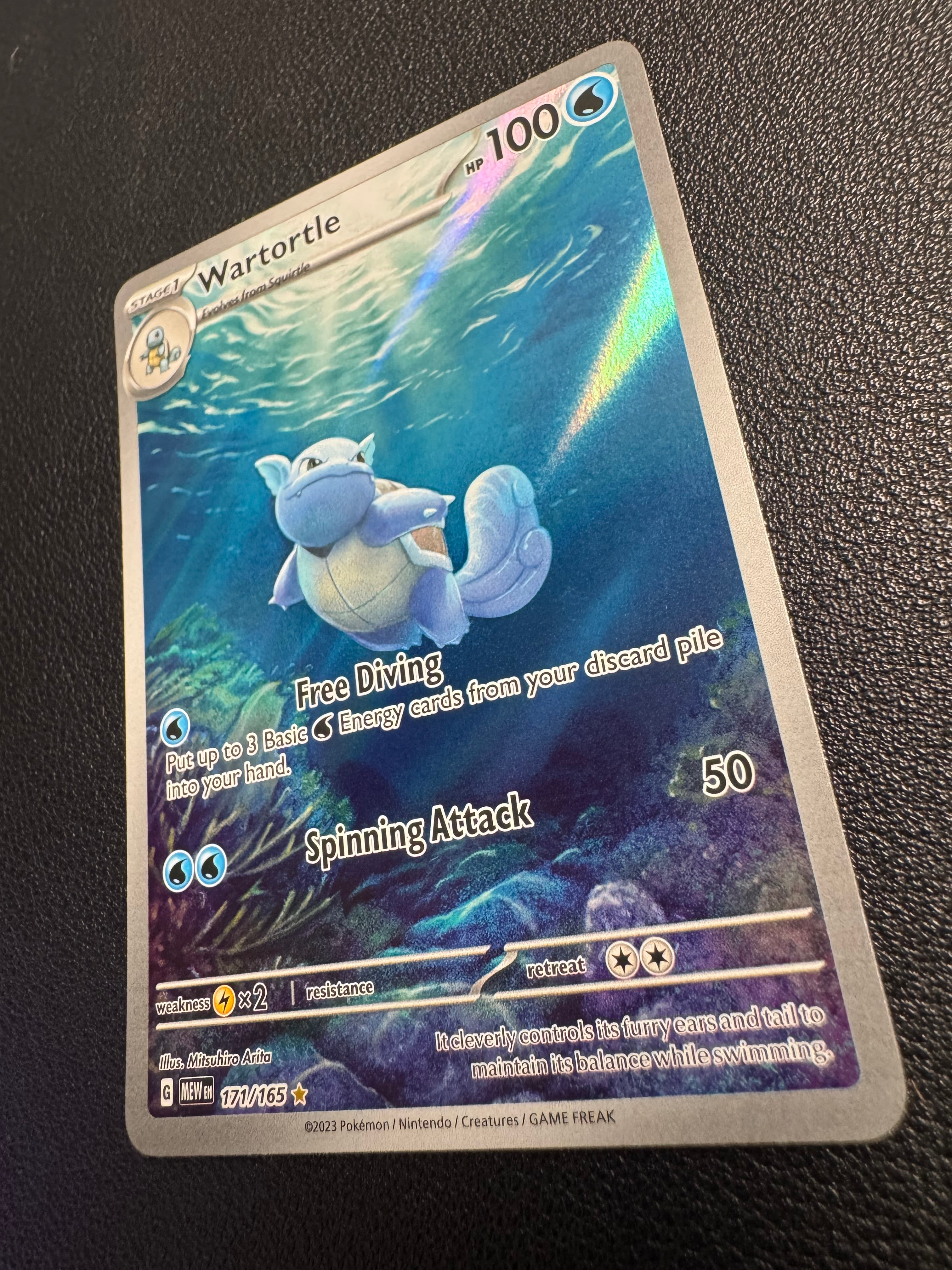 Wartortle (Illustration Rare) 171/165 Scarlet & Violet 151 Pokémon TCG