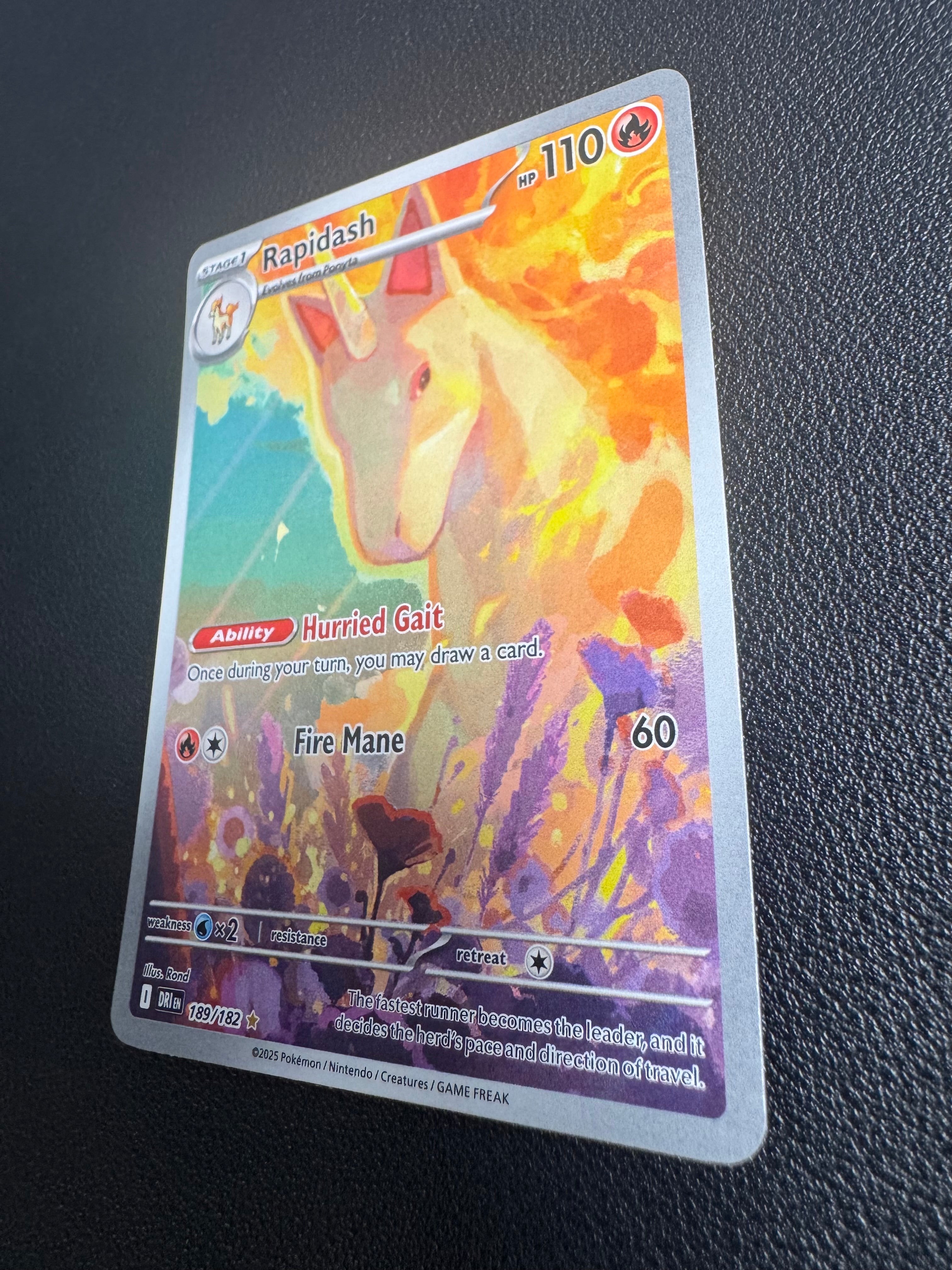 Rapidash (Illustration Rare) 189/182 Destined Rivals Pokémon TCG