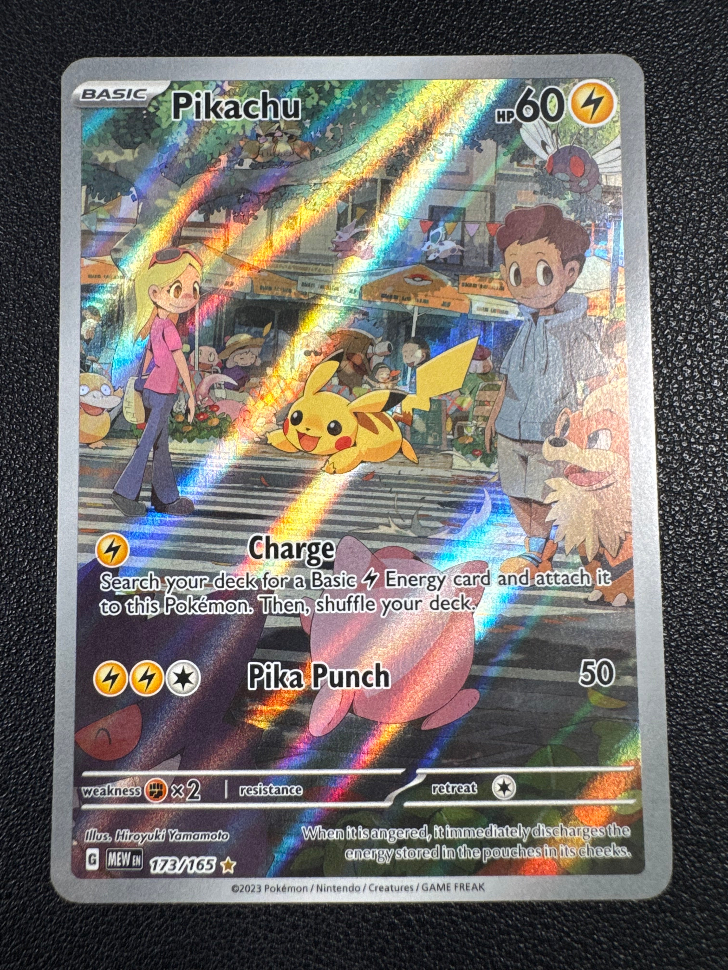 Pikachu (Illustration Rare) 173/165 Scarlet & Violet 151 Pokémon TCG