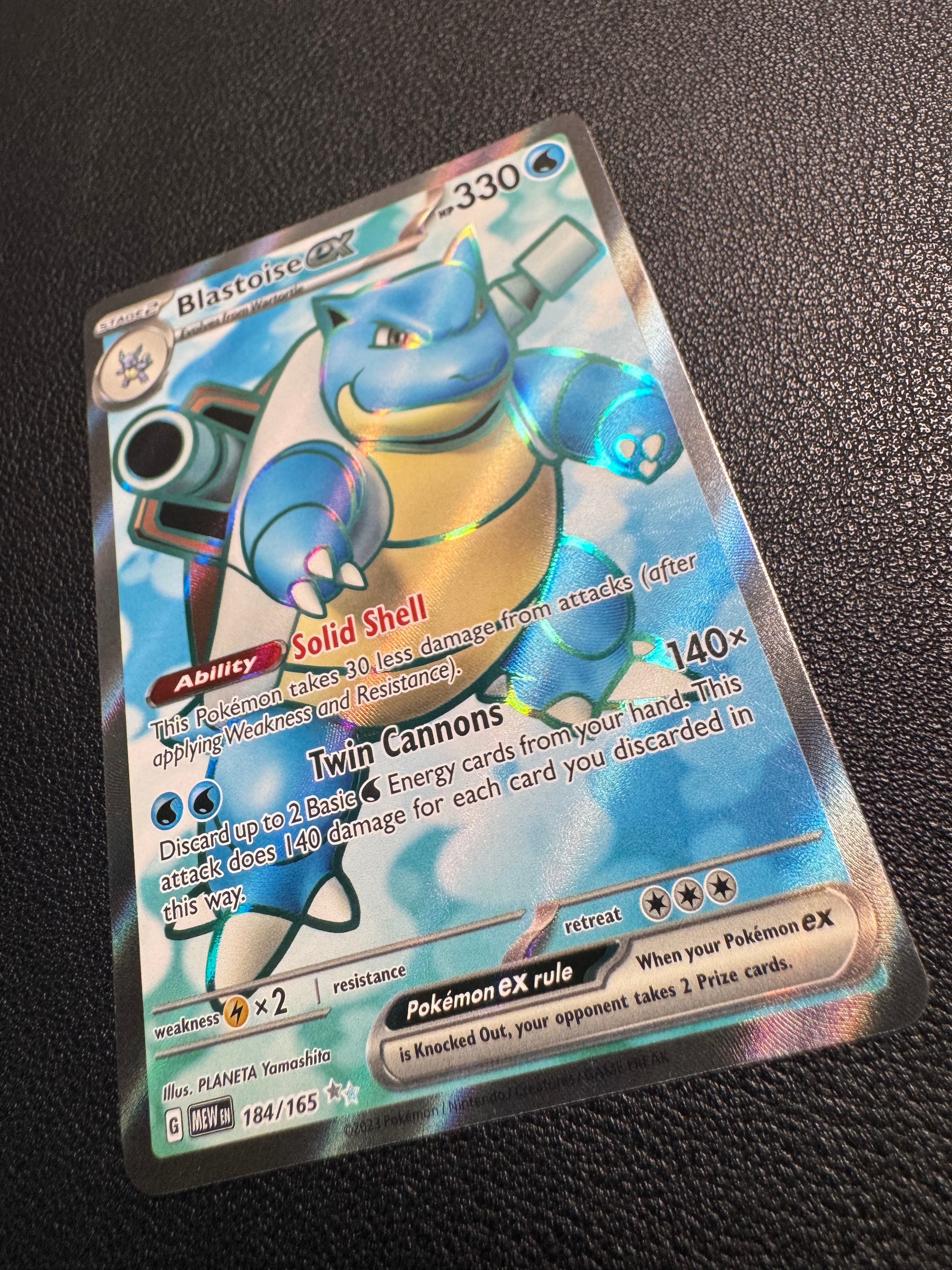 Blastoise ex (Ultra Rare) 184/165 Scarlet & Violet 151 Pokémon TCG