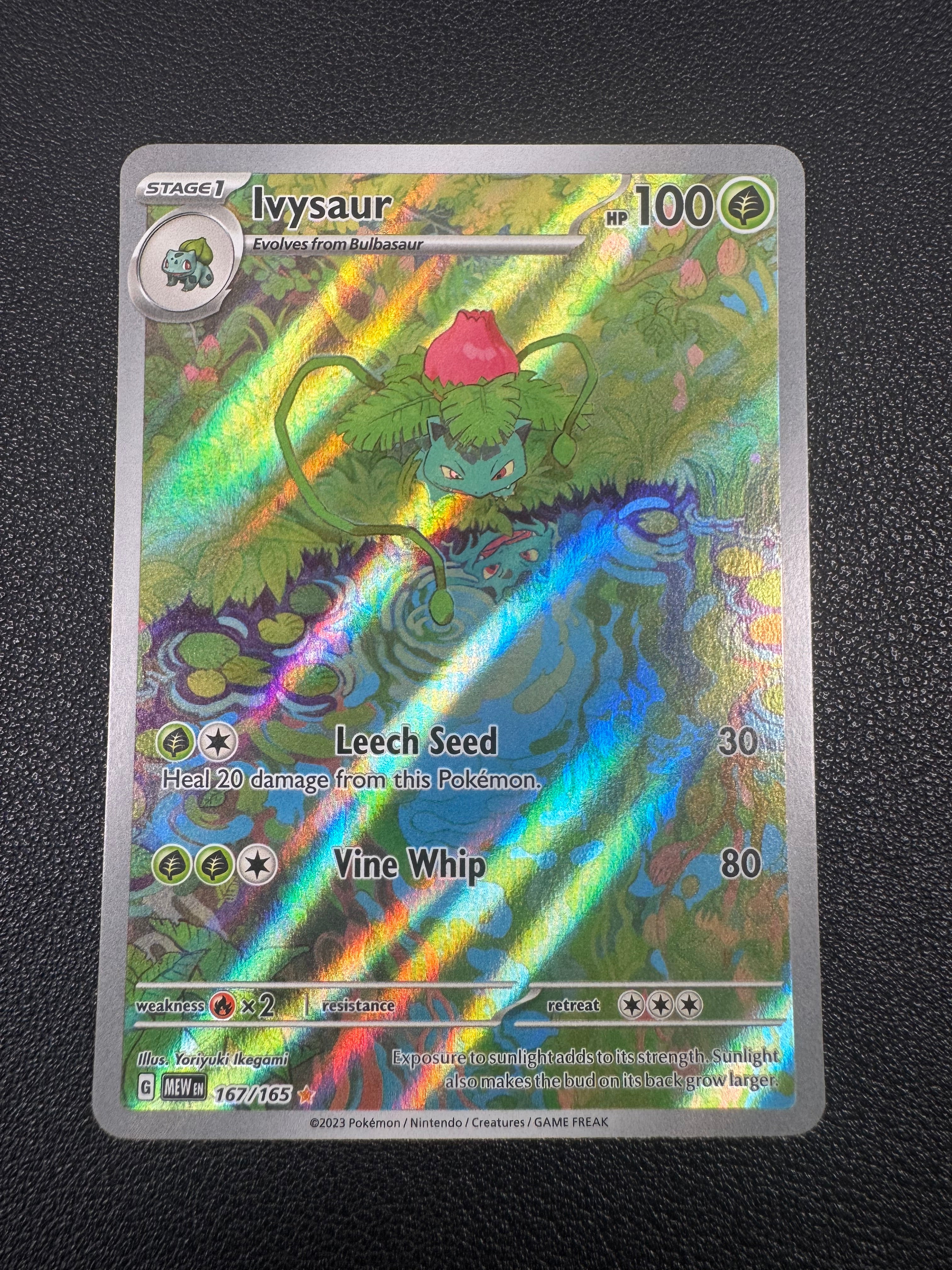 Ivysaur (Illustration Rare) 167/165 Scarlet & Violet 151 Pokémon TCG