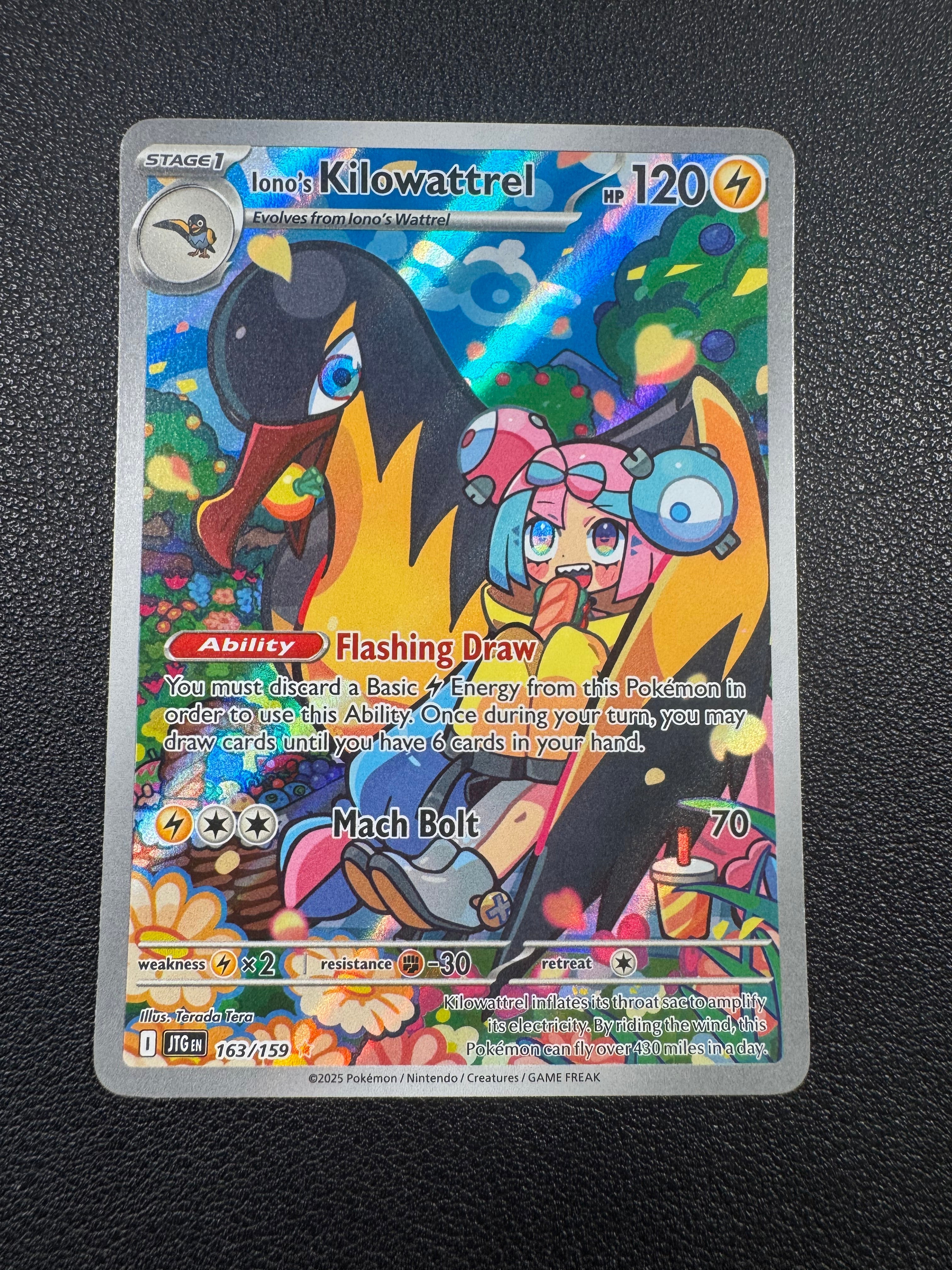 Iono's Kilowattrel (Illustration Rare) 163/159 Journey Together Pokémon TCG