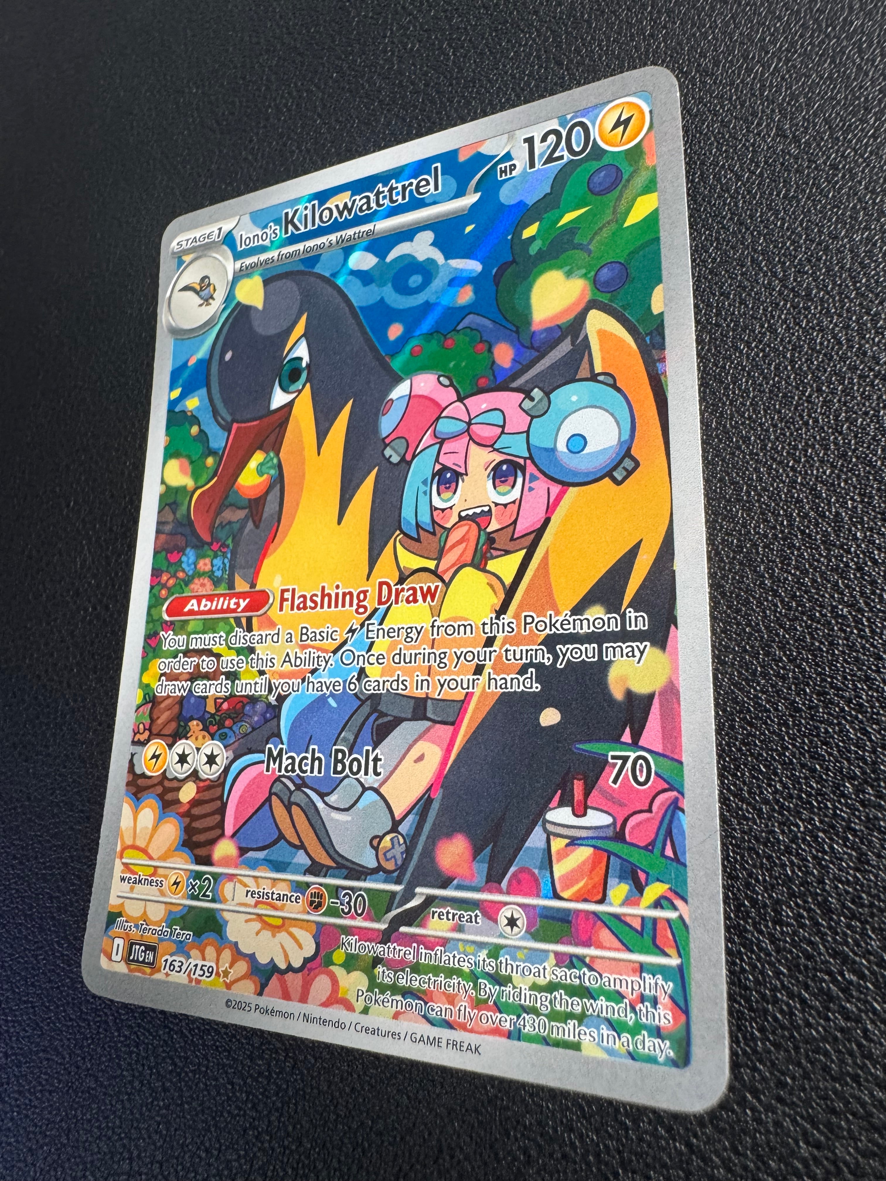 Iono's Kilowattrel (Illustration Rare) 163/159 Journey Together Pokémon TCG