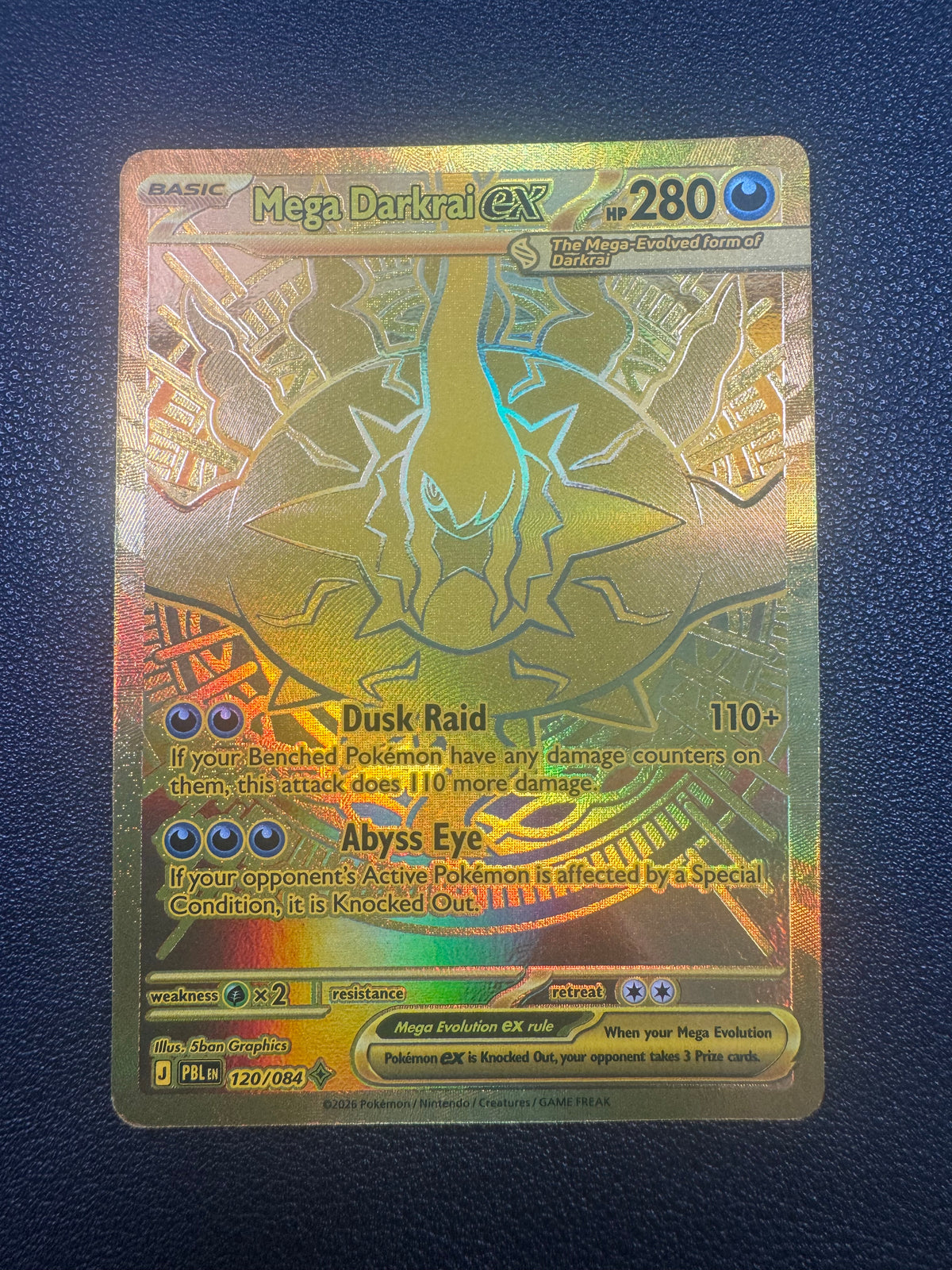 Mega Darkrai ex (Hyper Rare) 120/084 Pitch Black Pokémon TCG