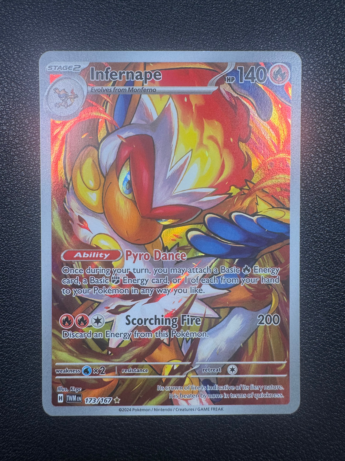 Infernape (Illustration Rare) 173/167 Twilight Masquerade Pokémon TCG