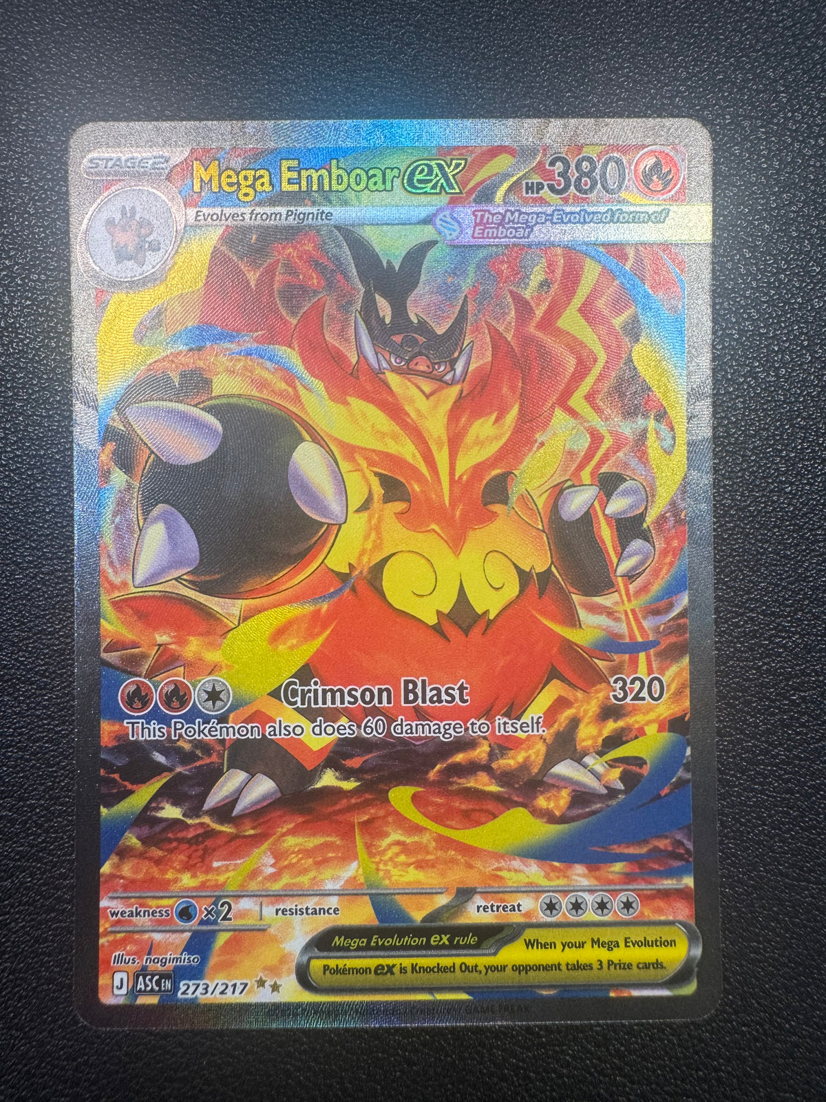 Mega Emboar ex (Special Illustration Rare) 273/217 Ascended Heroes Pokémon TCG
