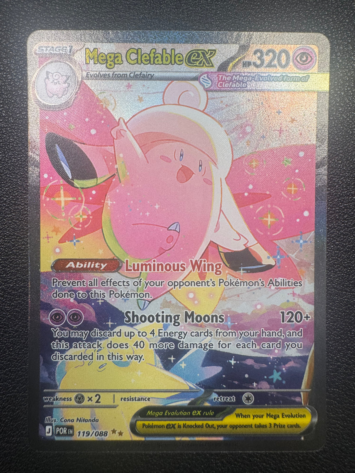 Mega Clefable ex (Special Illustration Rare) 119/088 Perfect Order Pokémon TCG
